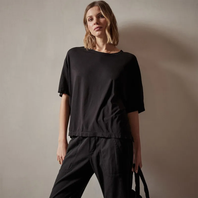 Oversized Boxy Tee - Black sold by James Perse