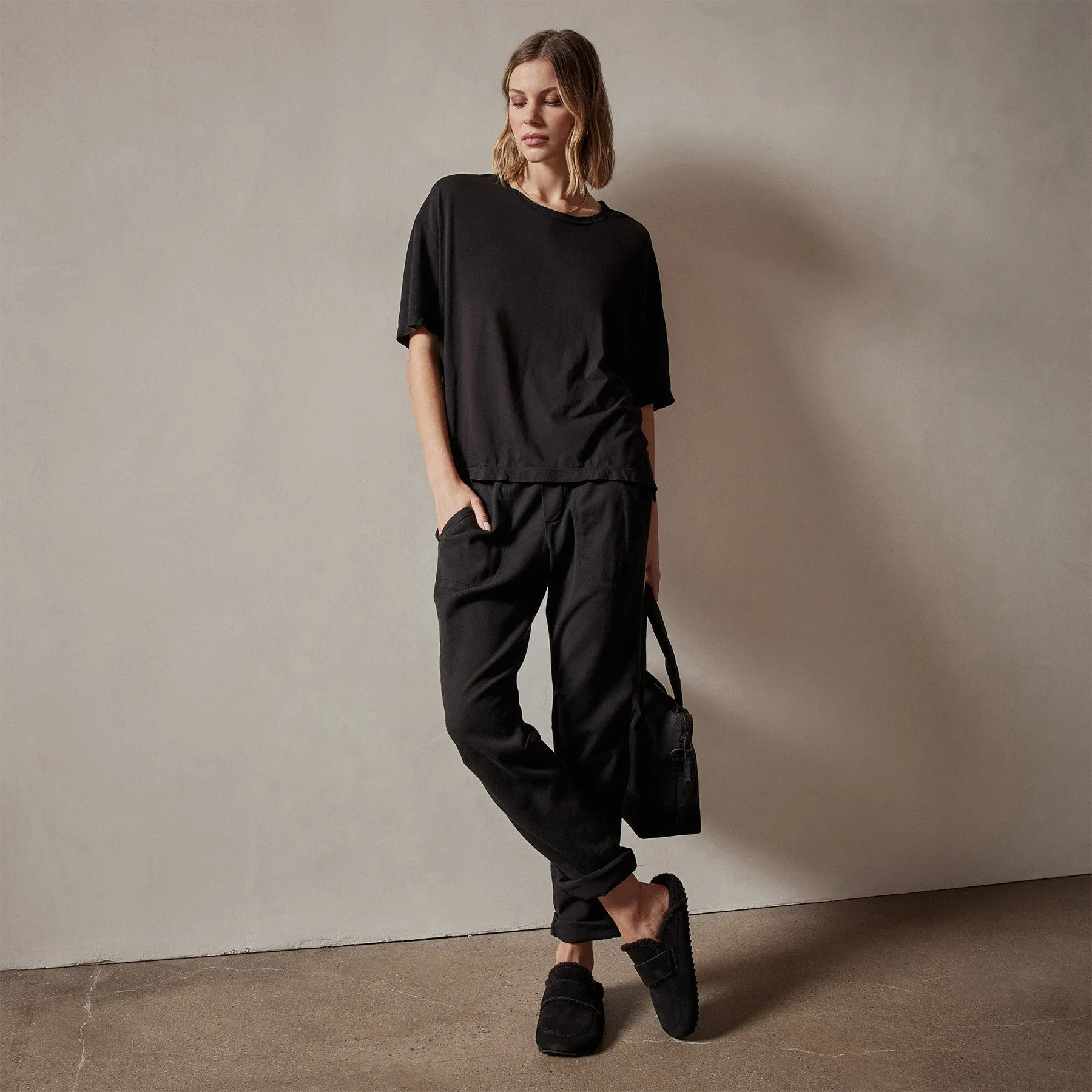 Oversized Boxy Tee - Black sold by James Perse product image thumbnail 2