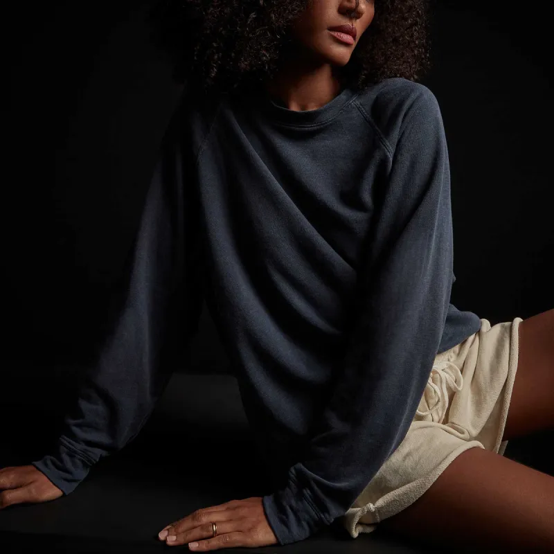 Vintage French Terry Relaxed Sweatshirt - Deep Pigment sold by James Perse