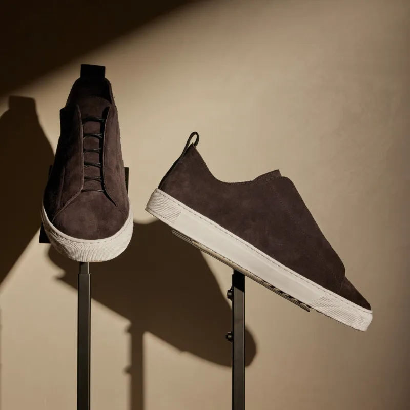 Men's Suede Solstice Sneaker - Cafe sold by James Perse