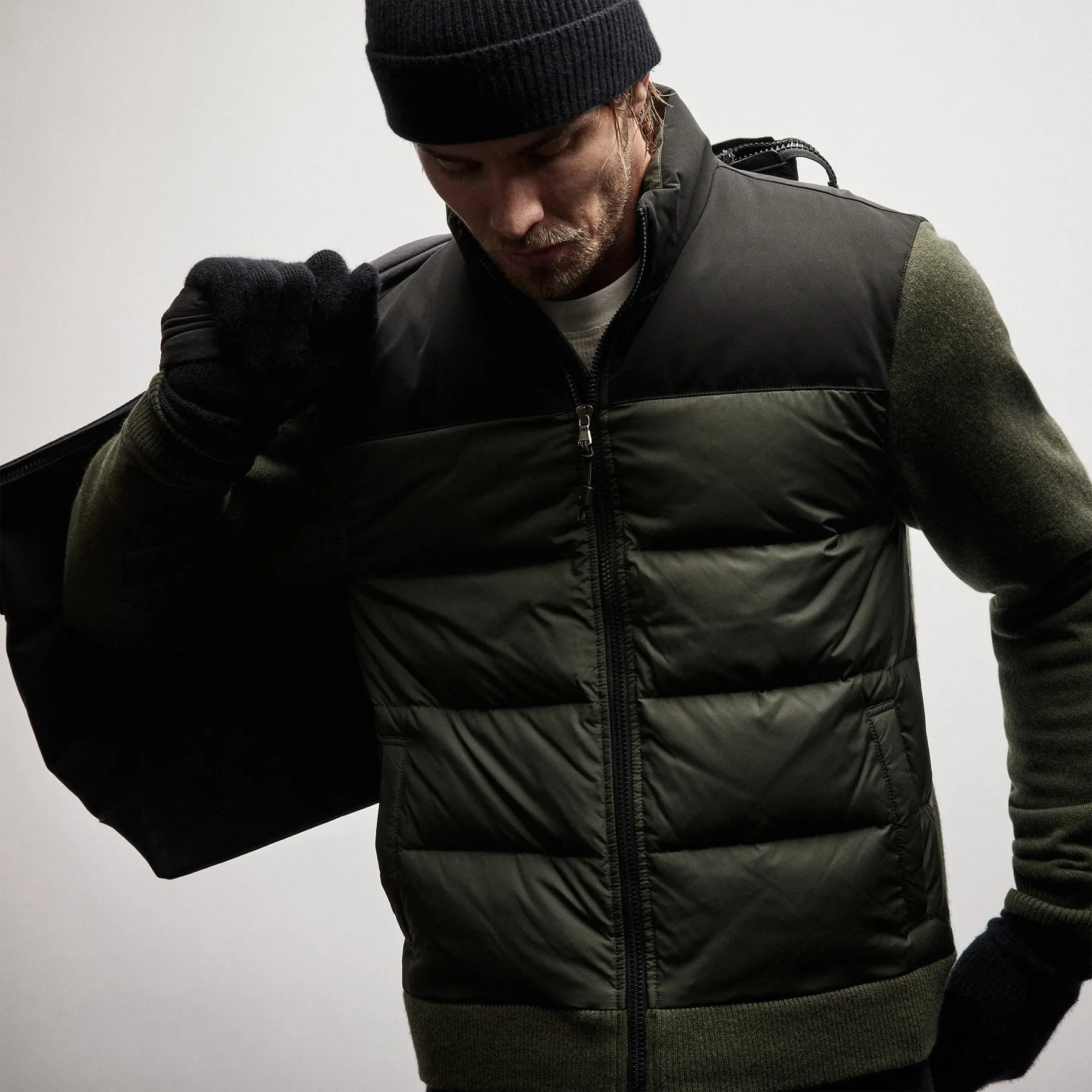 Luxury Down Front Zip Sweater - Sierra sold by James Perse product image thumbnail 2