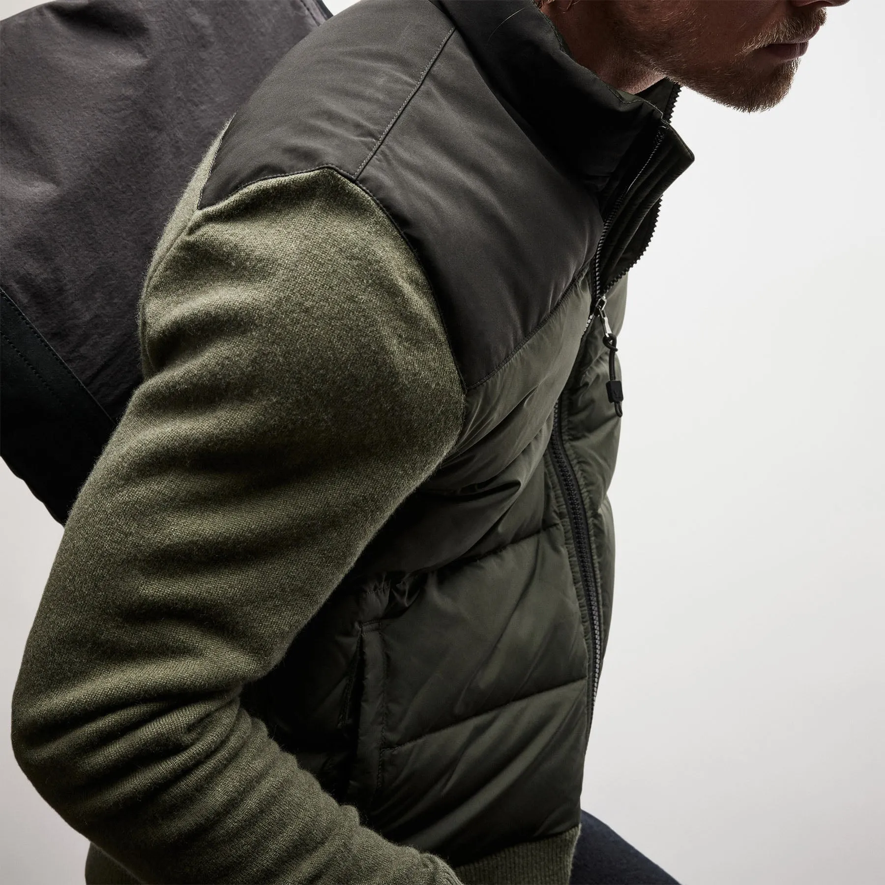 Luxury Down Front Zip Sweater - Sierra sold by James Perse product image thumbnail 5