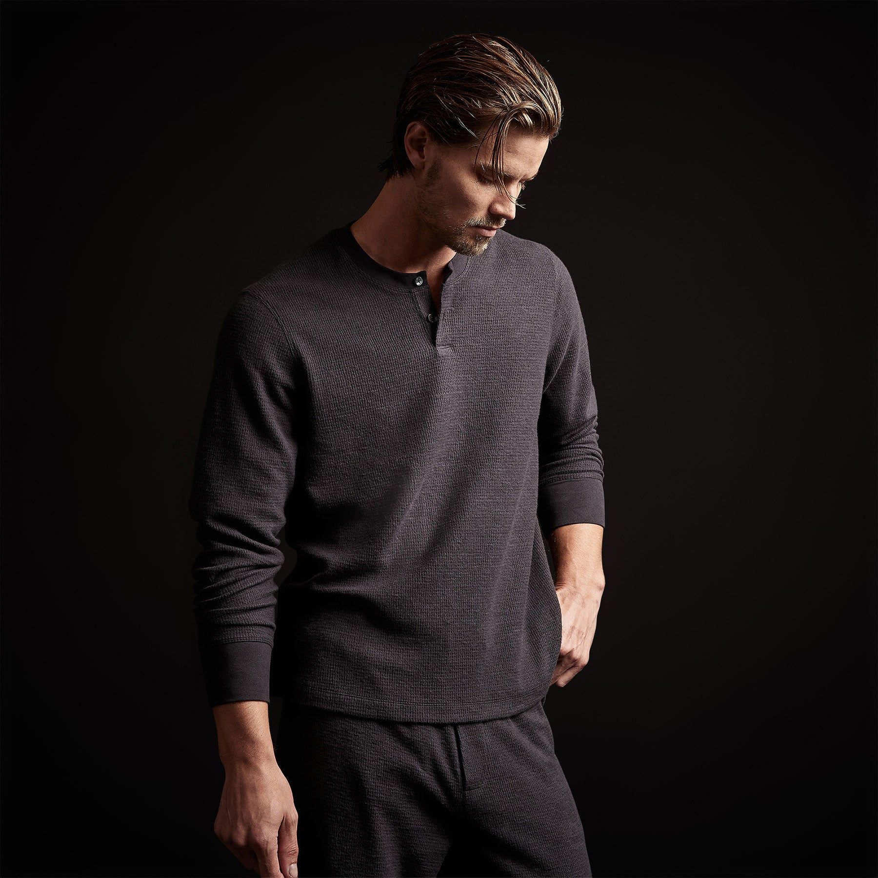 Alpine Thermal Henley - Magma sold by James Perse product image thumbnail 2