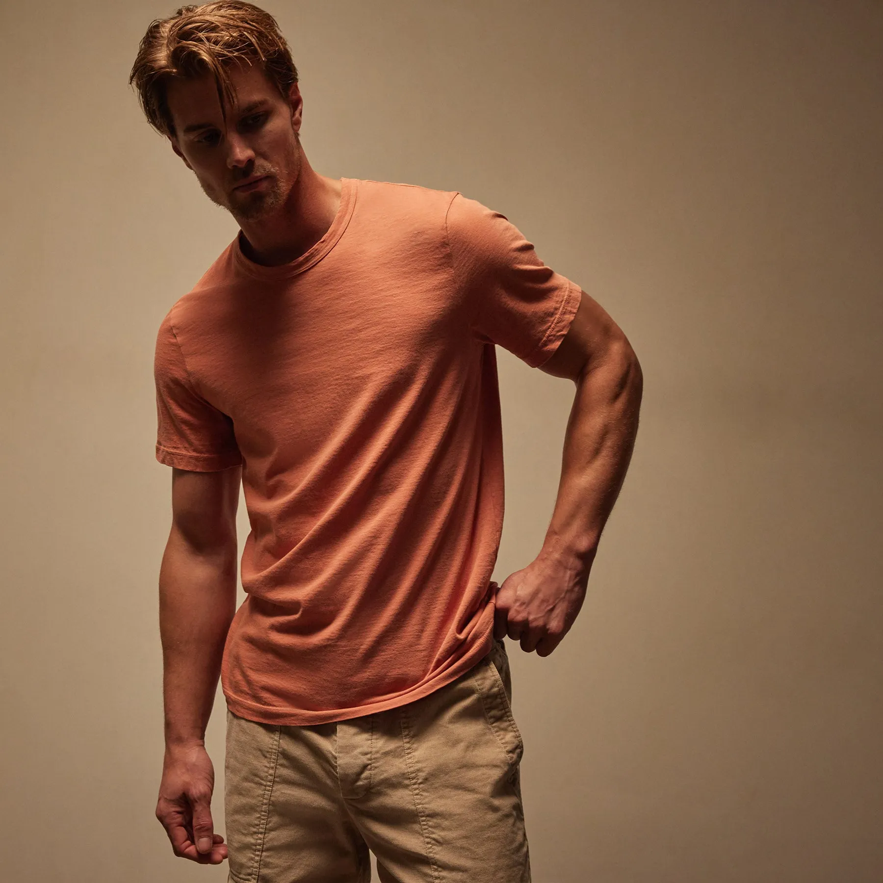 Short Sleeve Crew Neck - Adobe Pigment sold by James Perse product image thumbnail 3