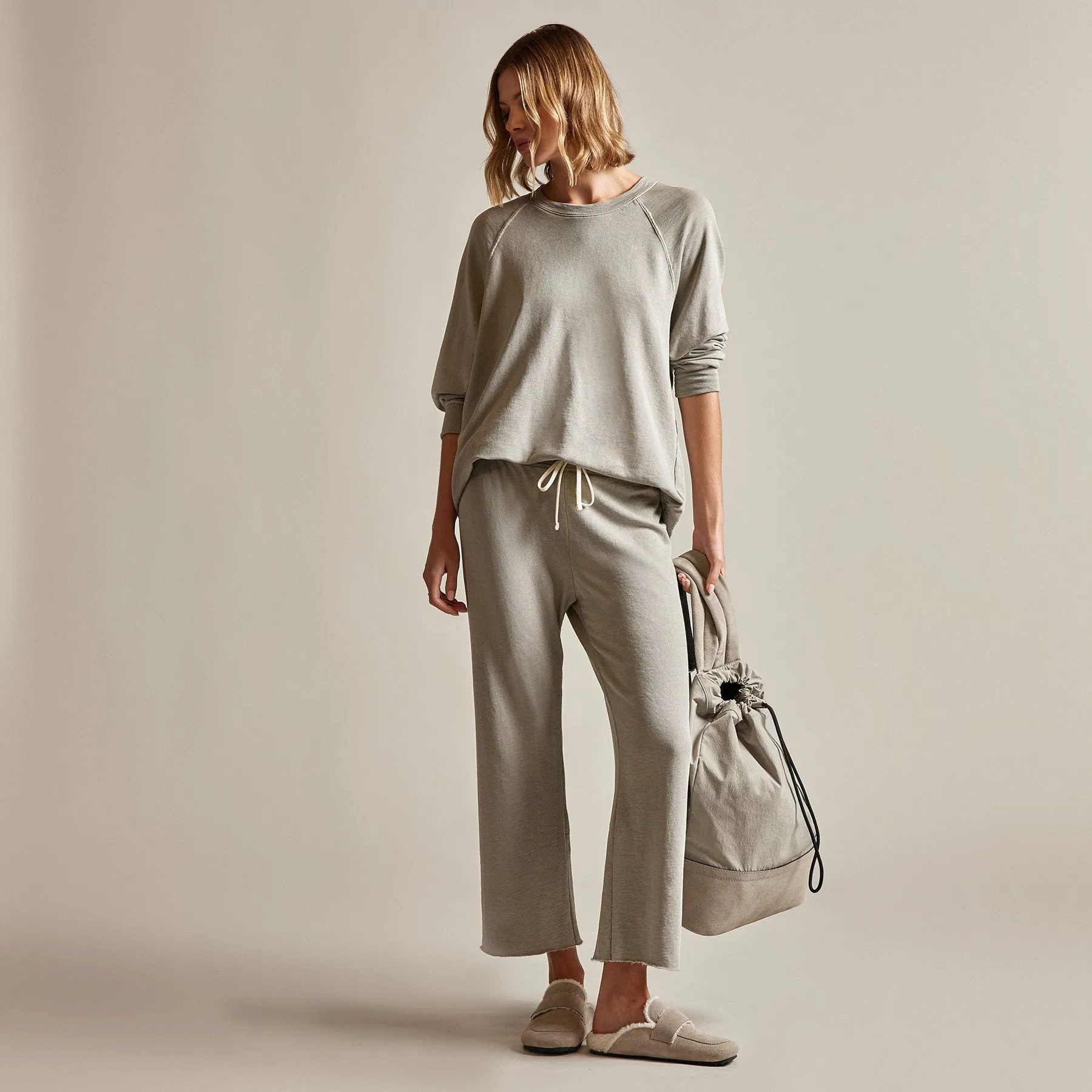 Vintage French Terry Cutoff Sweatpant - Dapple Pigment sold by James Perse