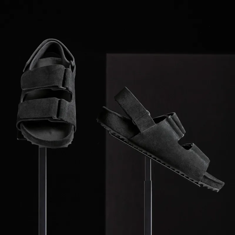 Women's Double Strap Velcro Sandal - Black made by James Perse