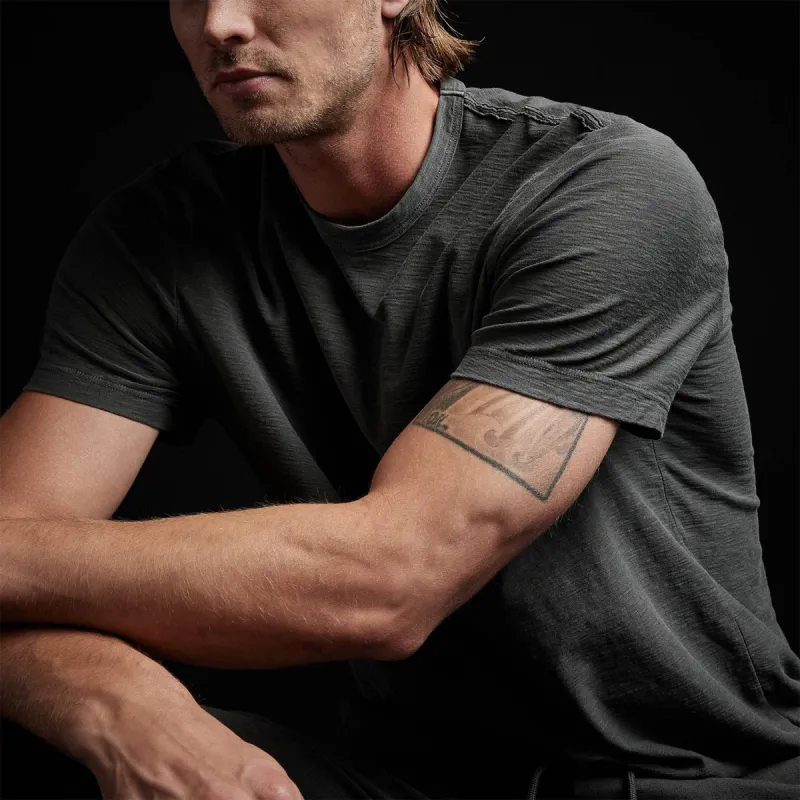 Reverse Slub Jersey Short Sleeve Crew - Fin Pigment sold by James Perse