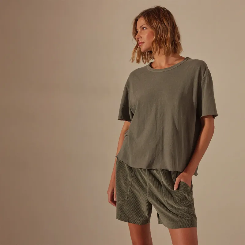 Slub Jersey Boxy Tee - Palm Pigment sold by James Perse