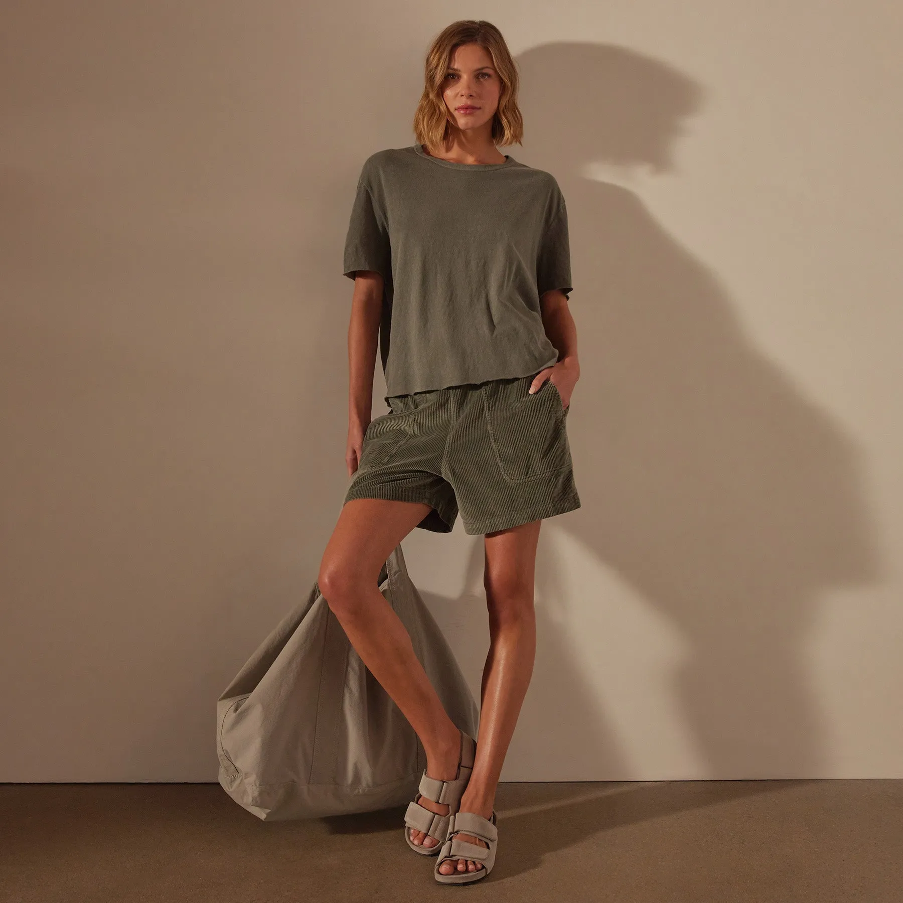 Slub Jersey Boxy Tee - Palm Pigment sold by James Perse product image thumbnail 2