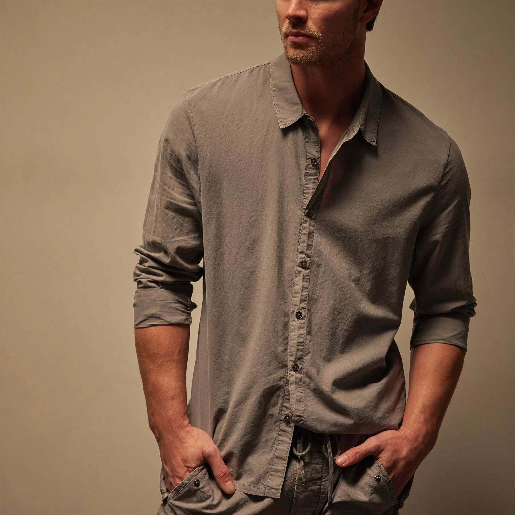 Standard Shirt - Silver Grey Pigment sold by James Perse