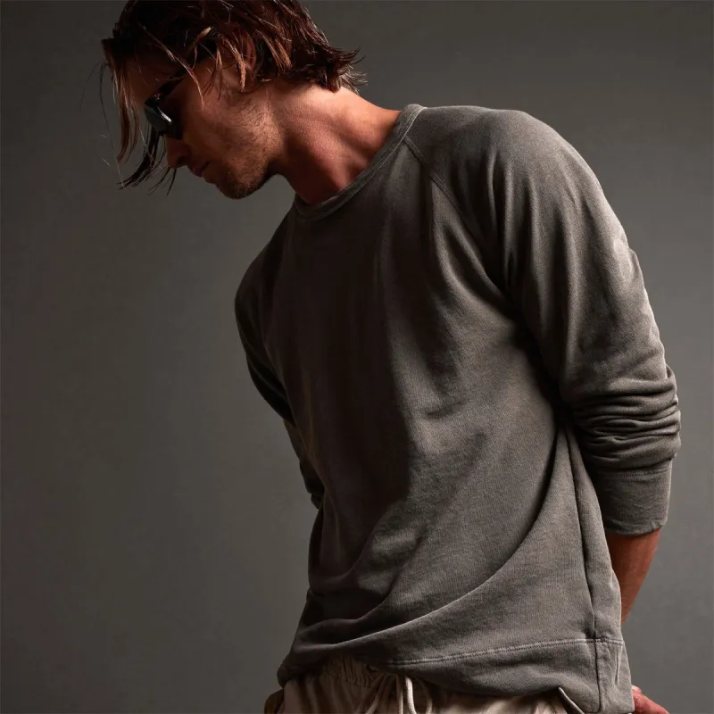 Vintage French Terry Sweatshirt - River Rock Pigment sold by James Perse