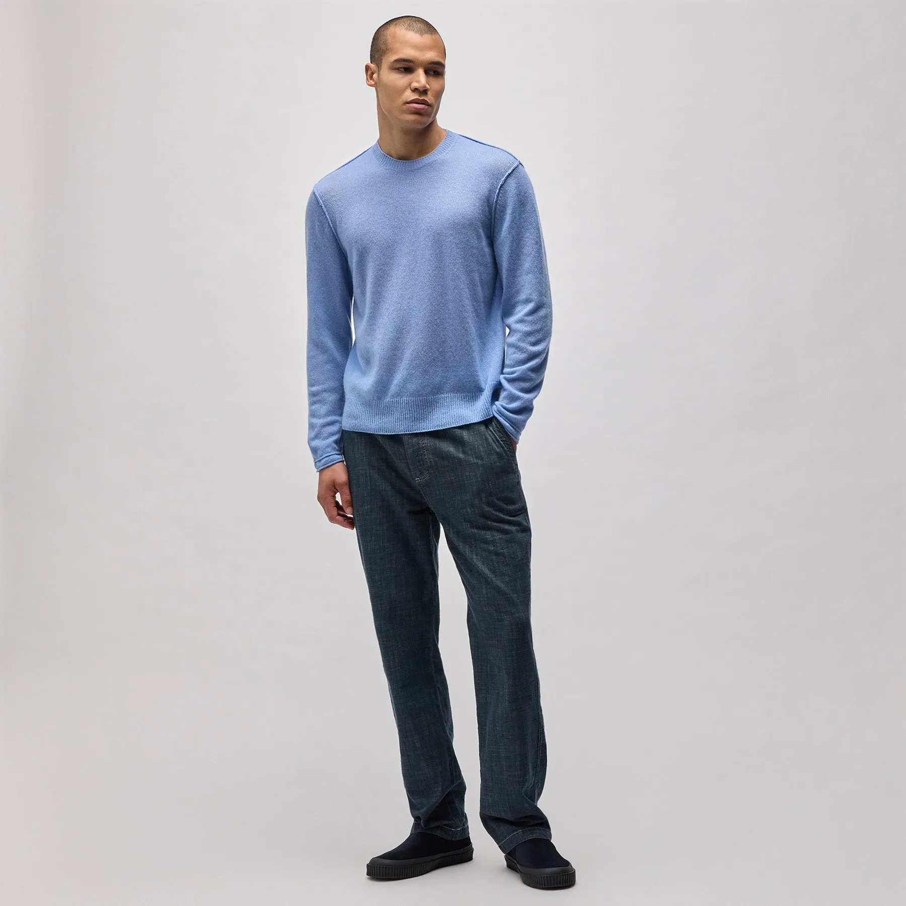 Soft Featherweight Cashmere Crew - Coast sold by James Perse product image thumbnail 3