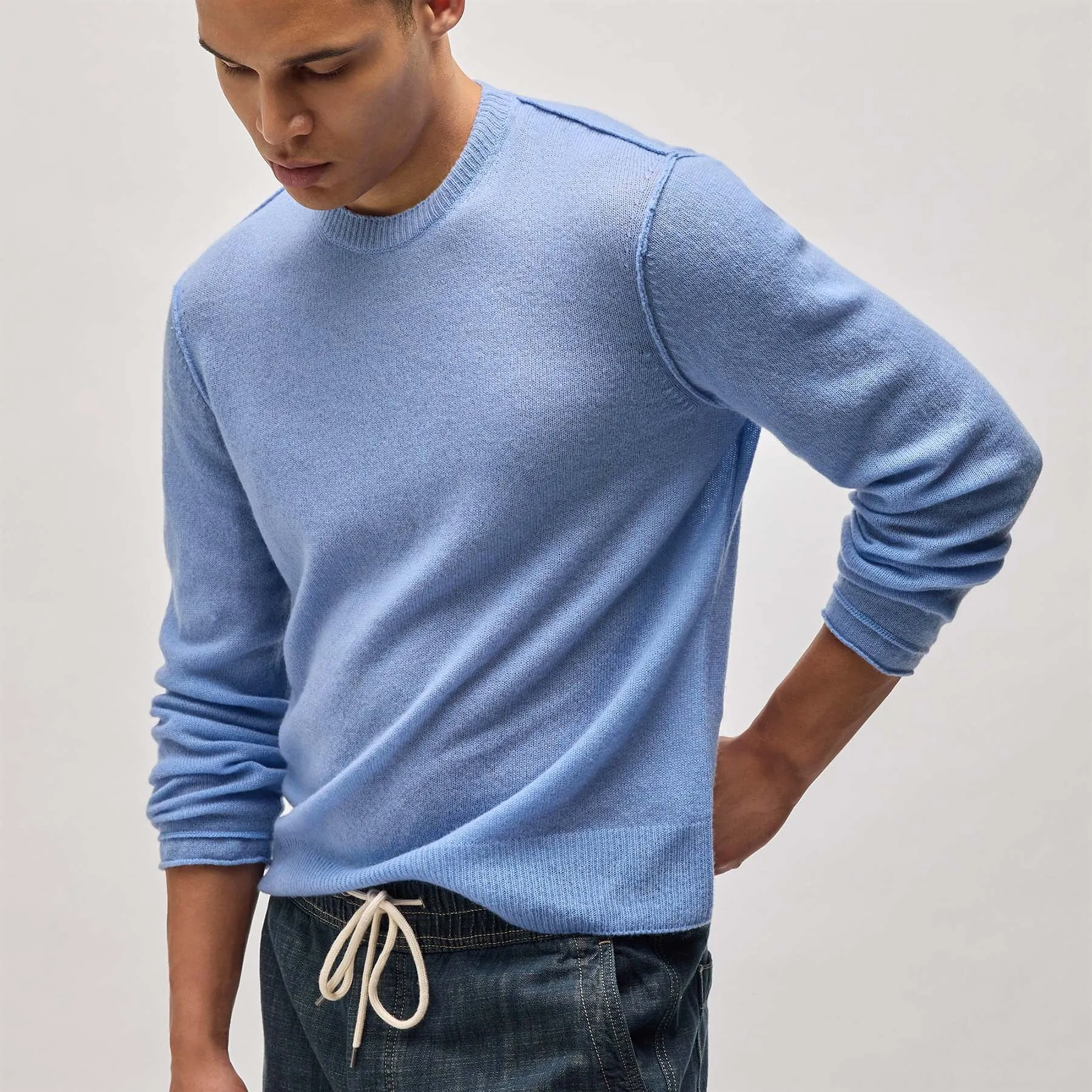 Soft Featherweight Cashmere Crew - Coast sold by James Perse