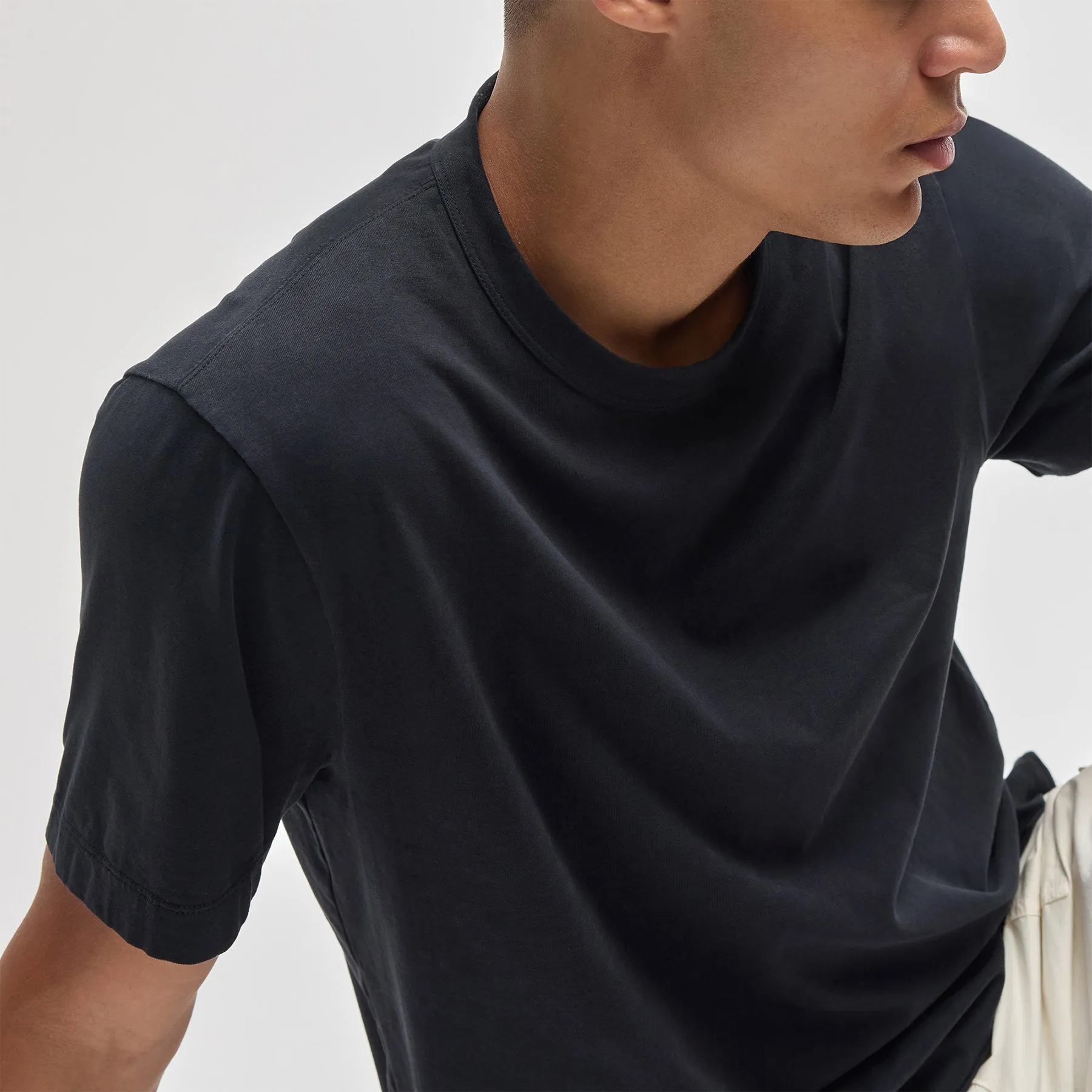 Heavy Luxe Jersey Crew - Black sold by James Perse product image thumbnail 2