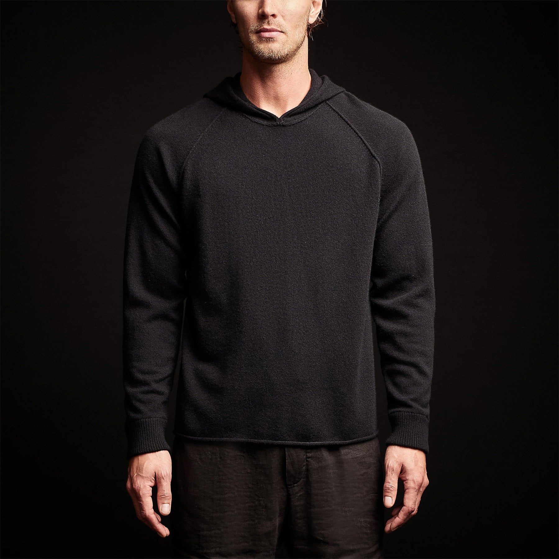 Recycled Cashmere Hooded Sweater - Black sold by James Perse product image thumbnail 3