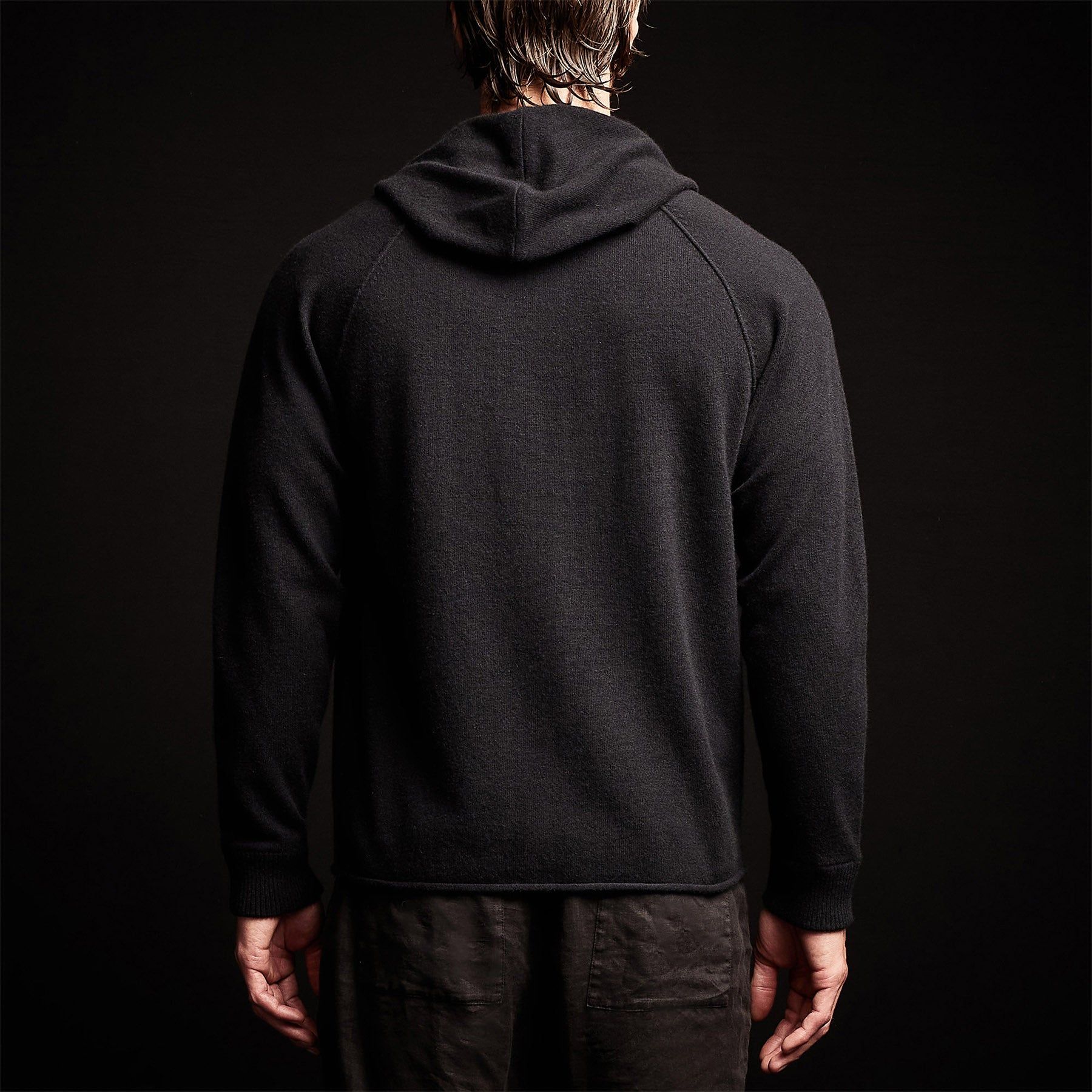 Recycled Cashmere Hooded Sweater - Black sold by James Perse product image thumbnail 4