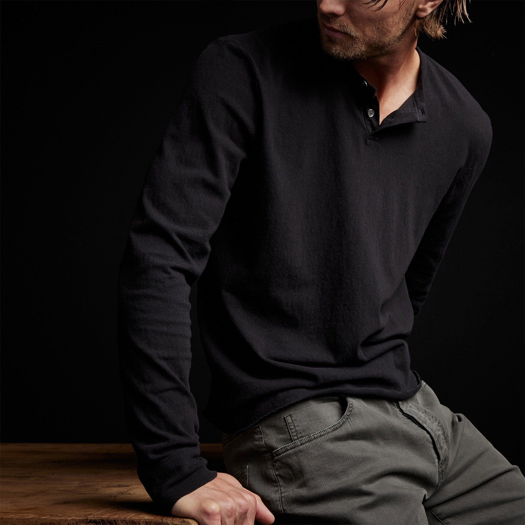 Ranch Henley - Black sold by James Perse