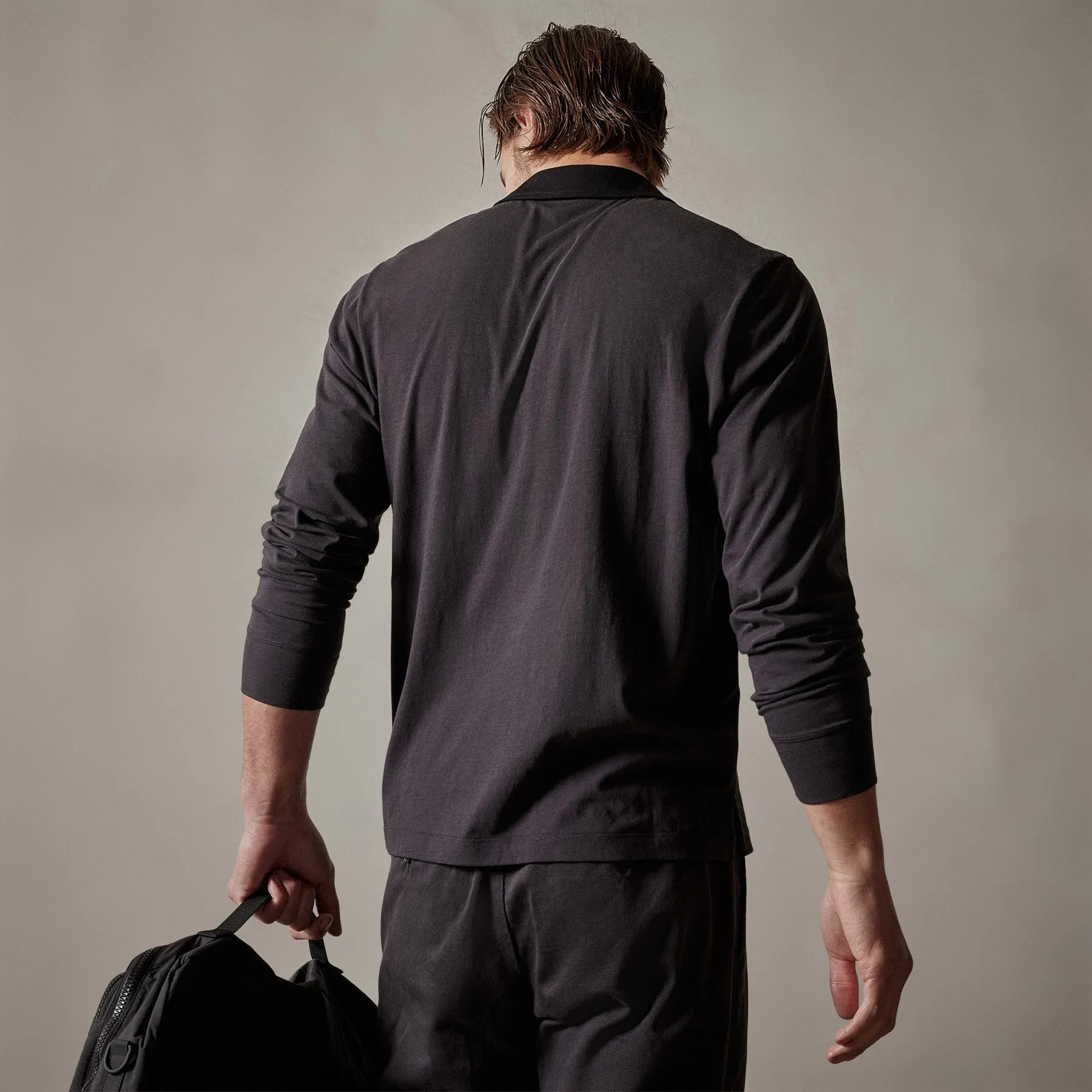 Clean Finish Jersey Contrast Polo - Magma/Black sold by James Perse product image thumbnail 5