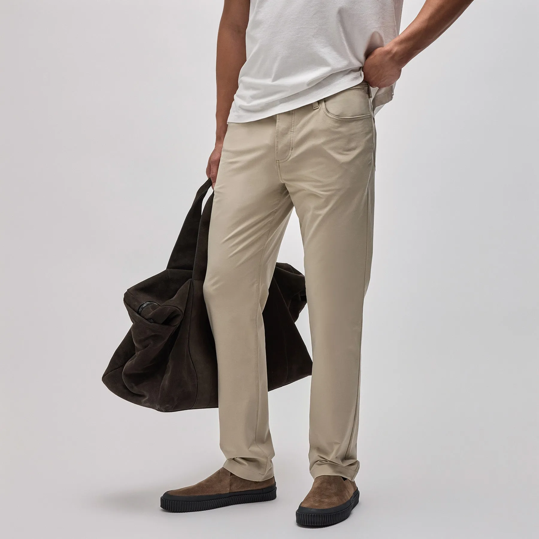 5 Pocket Performance Pant - Sand sold by James Perse