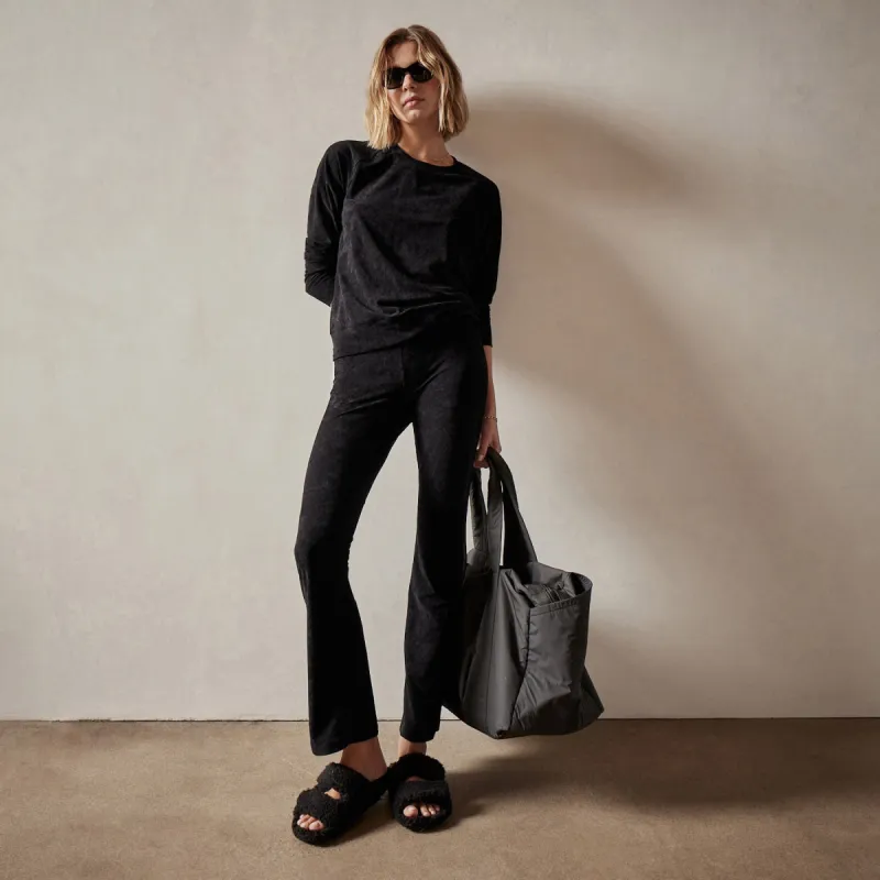 Velvet Flare Legging - Black sold by James Perse