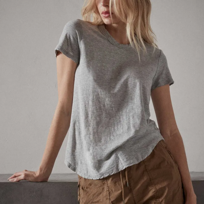 Sheer Slub Crew Neck Tee - Heather Grey sold by James Perse