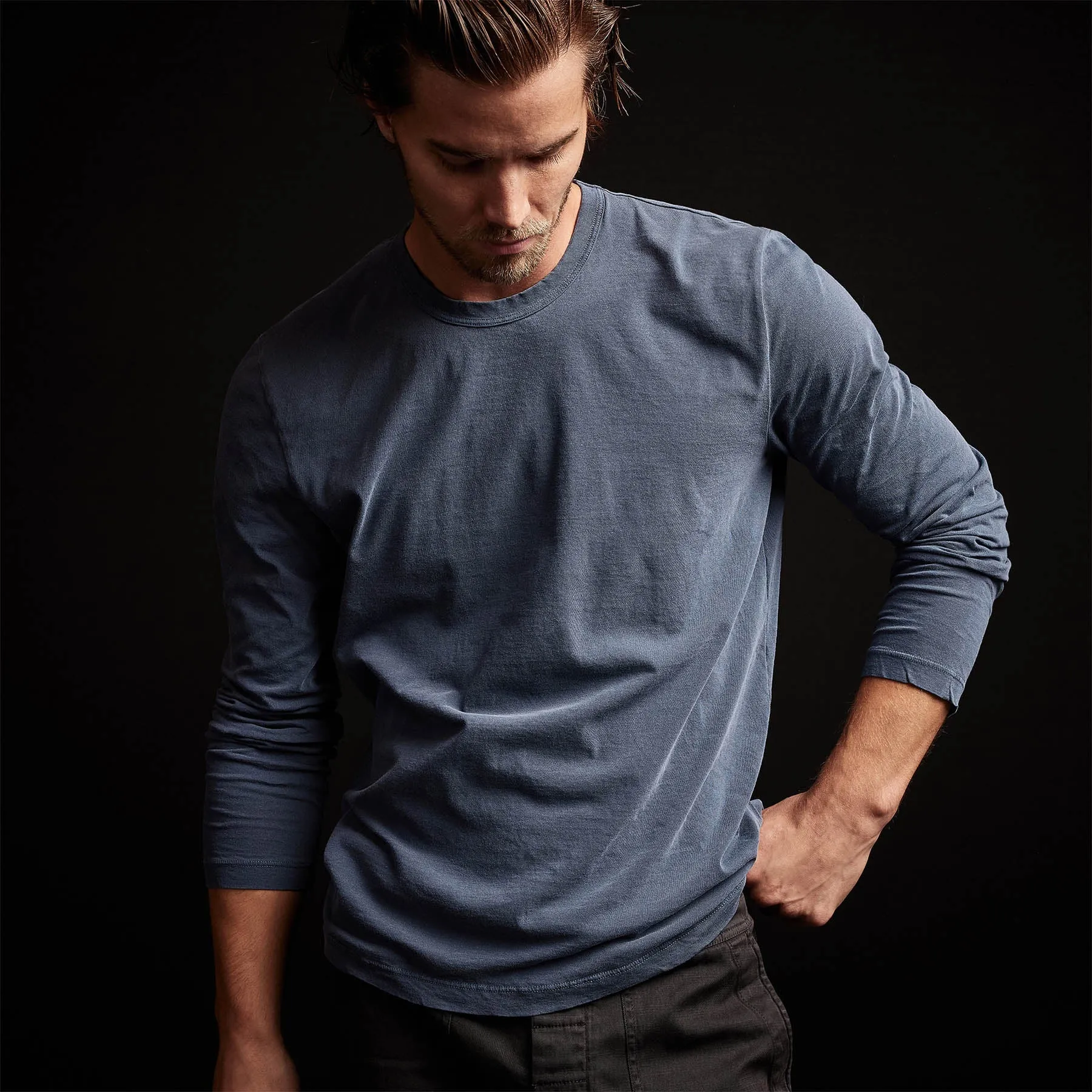 Long Sleeve Crew Neck - Sea Captain Pigment sold by James Perse