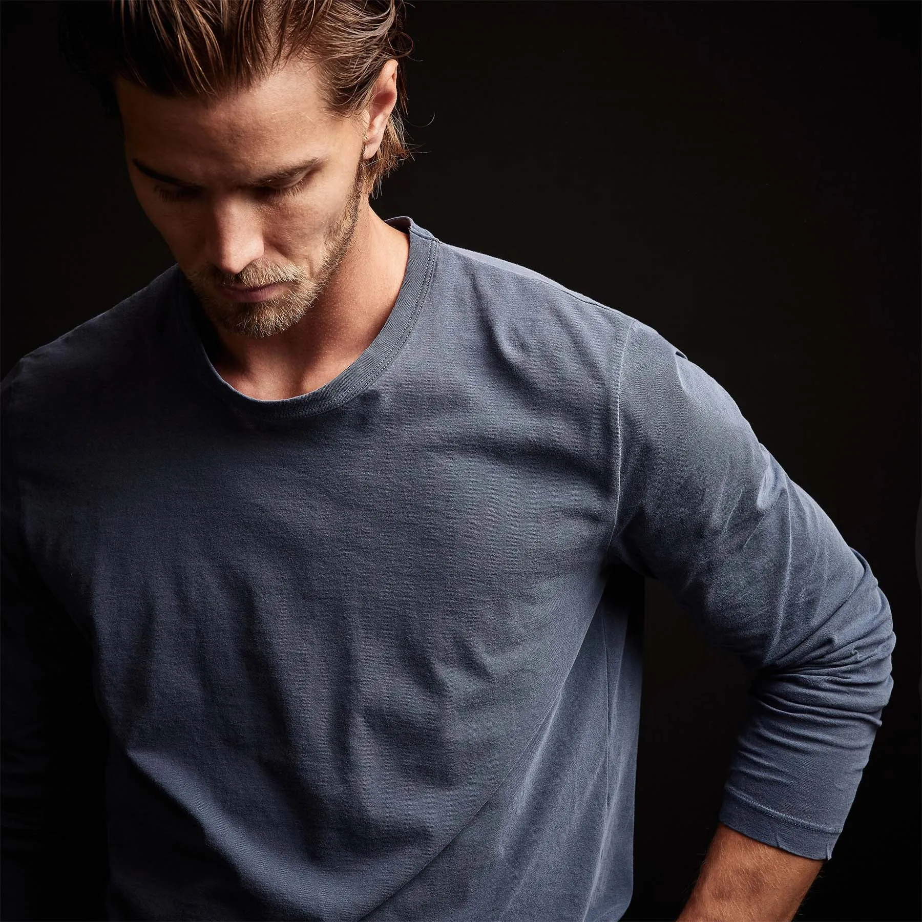 Long Sleeve Crew Neck - Sea Captain Pigment sold by James Perse product image thumbnail 3