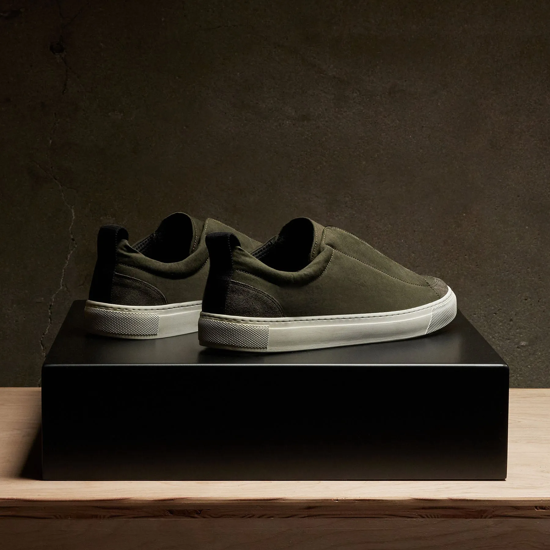 Men's Solstice Skate Low Top Sneaker - Olive sold by James Perse product image thumbnail 2