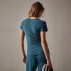 Sheer Slub Casual V Neck - Teal sold by James Perse