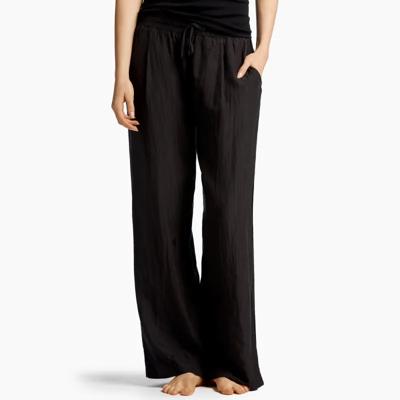 Cotton Silk Pajama Pant - Black sold by James Perse
