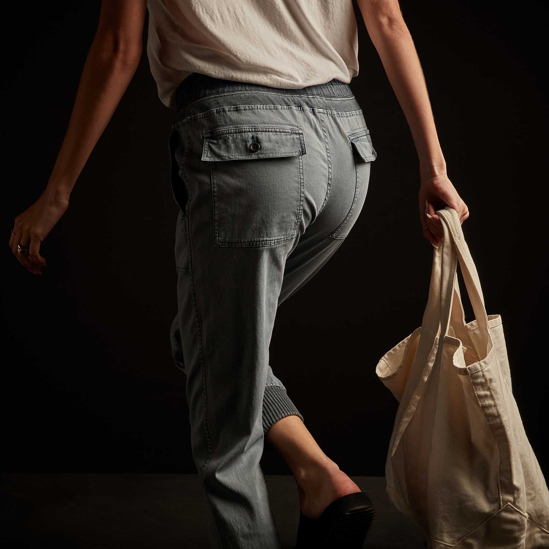 Mixed Media Pant - Bluestone Pigment sold by James Perse product image thumbnail 4