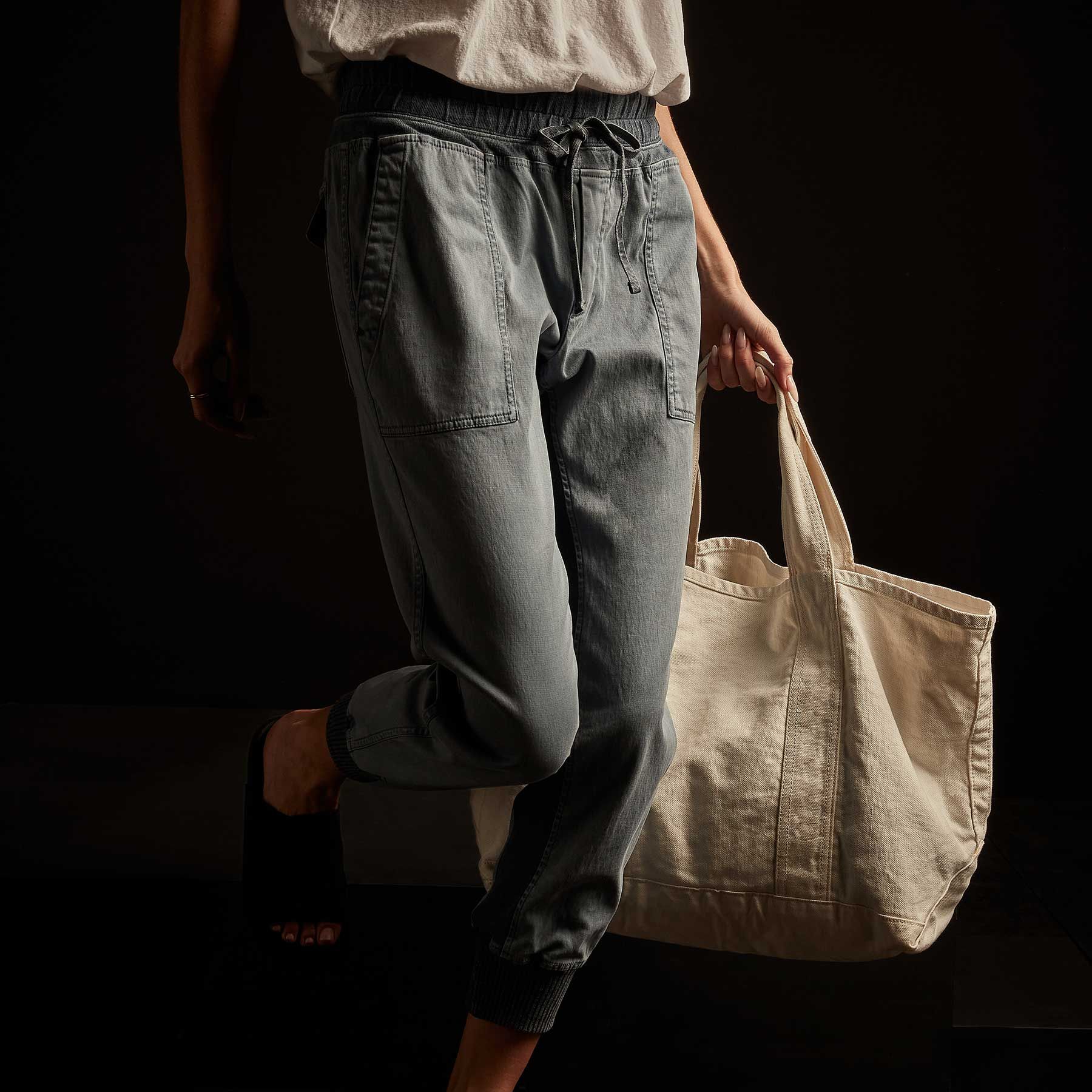 Mixed Media Pant - Bluestone Pigment sold by James Perse