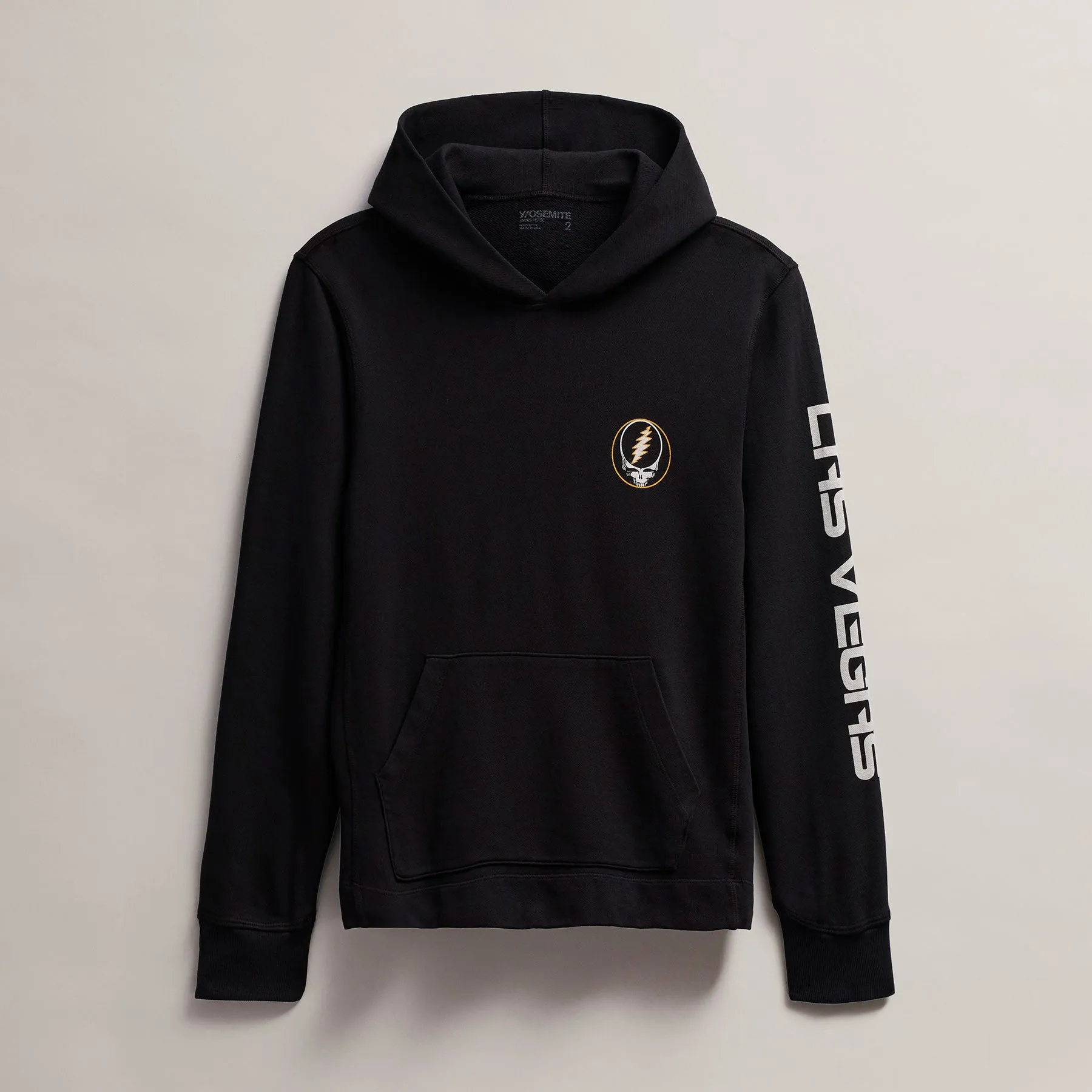 Men's Grateful Dead Skull Hoodie - Black/Cadmium sold by James Perse