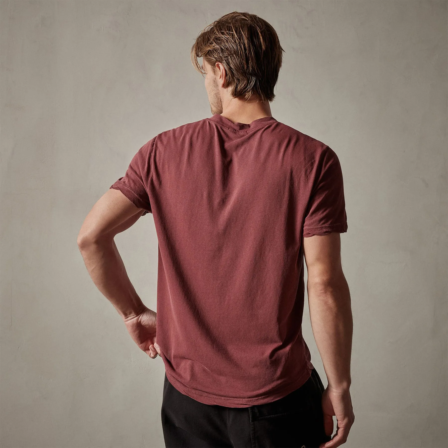 Clear Jersey V Neck - Claret Pigment sold by James Perse product image thumbnail 5