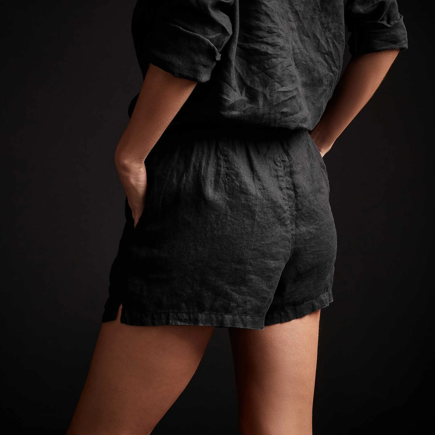 Lightweight Linen Short - Black sold by James Perse product image thumbnail 3