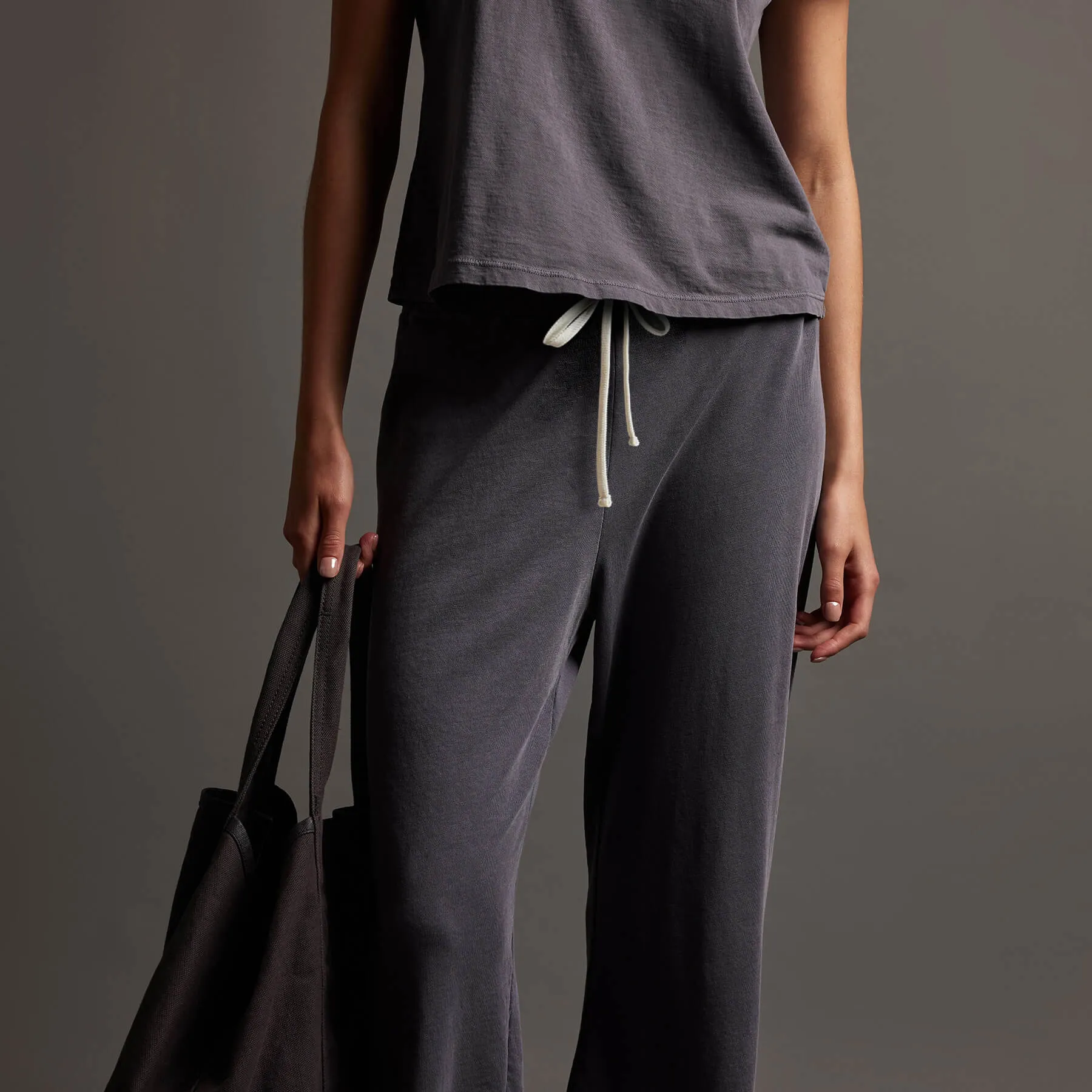 Vintage French Terry Cutoff Sweatpant - Flannel Pigment sold by James Perse product image thumbnail 2