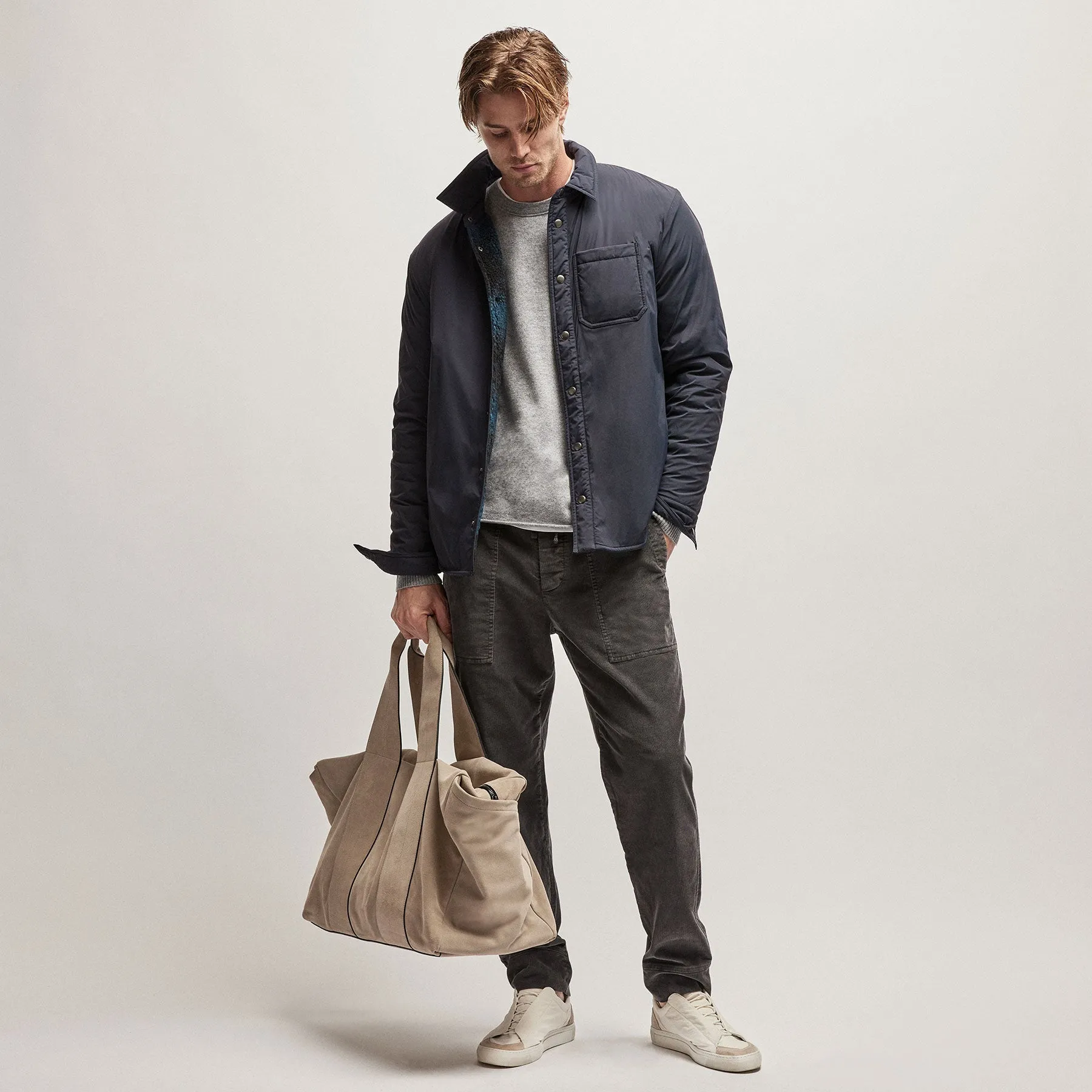 Recycled Cashmere Raglan - Heather Grey sold by James Perse product image thumbnail 3