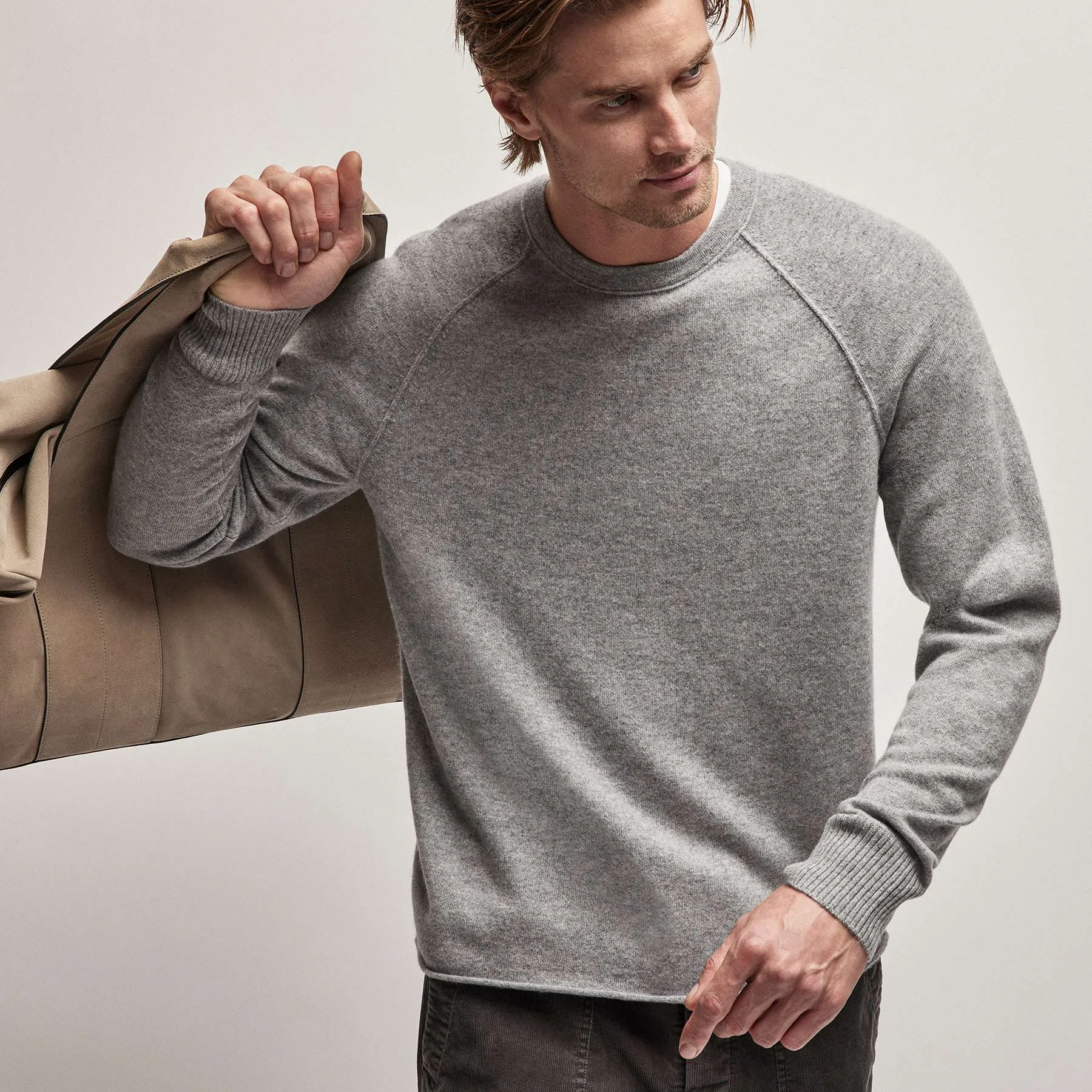 Recycled Cashmere Raglan - Heather Grey sold by James Perse product image thumbnail 2