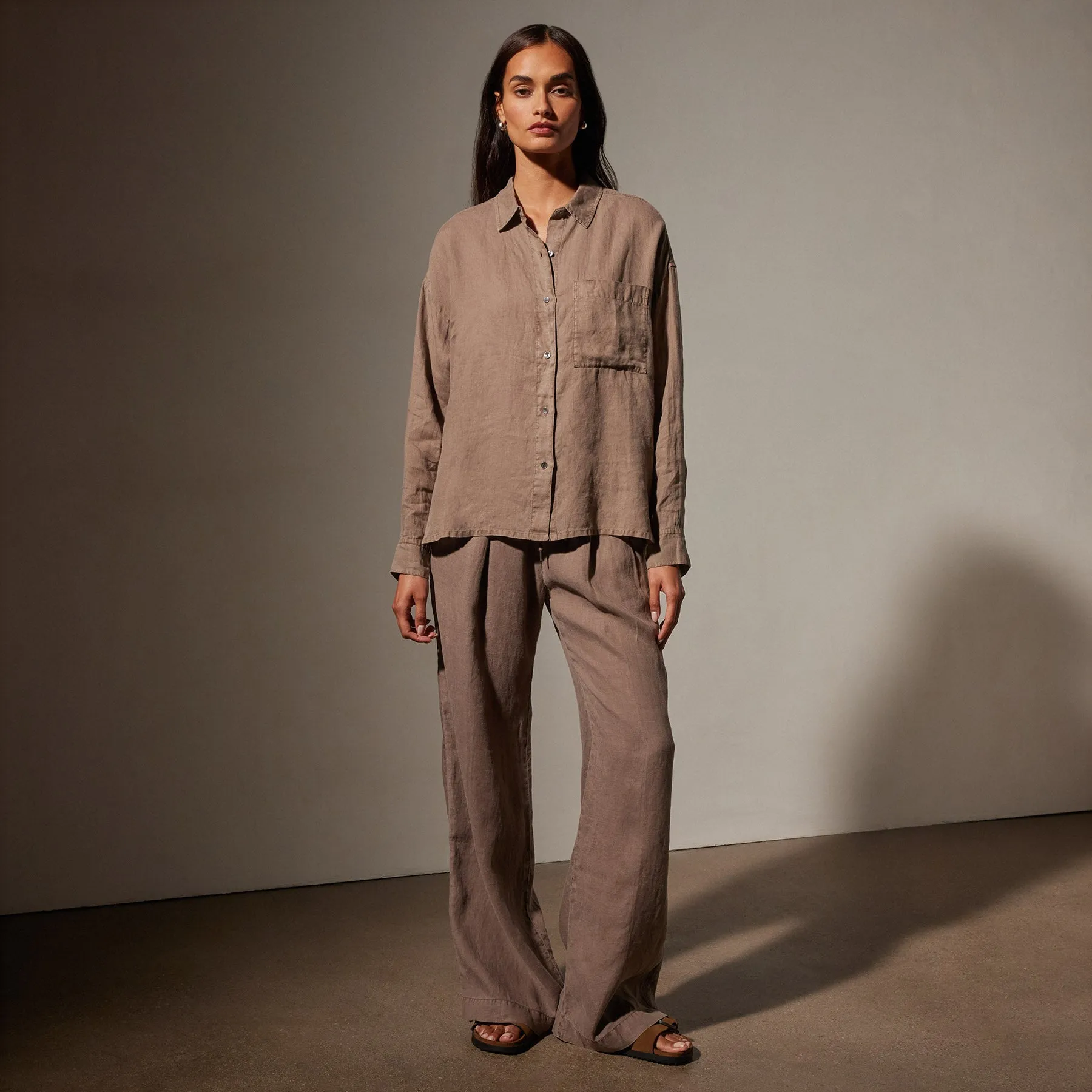 Linen Oversized Shirt - Cargo Pigment sold by James Perse product image thumbnail 3