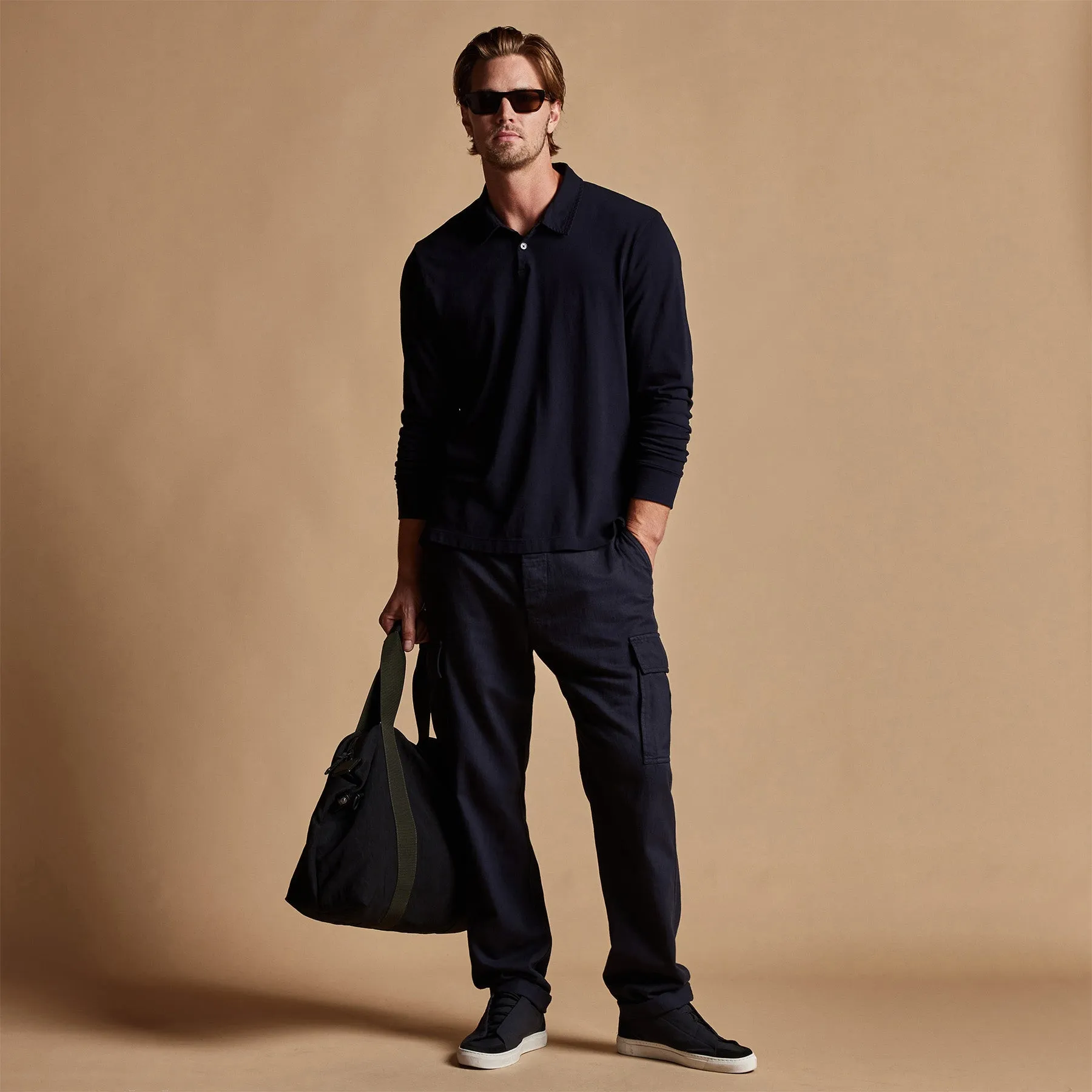 Cotton Jersey Polo - French Navy sold by James Perse