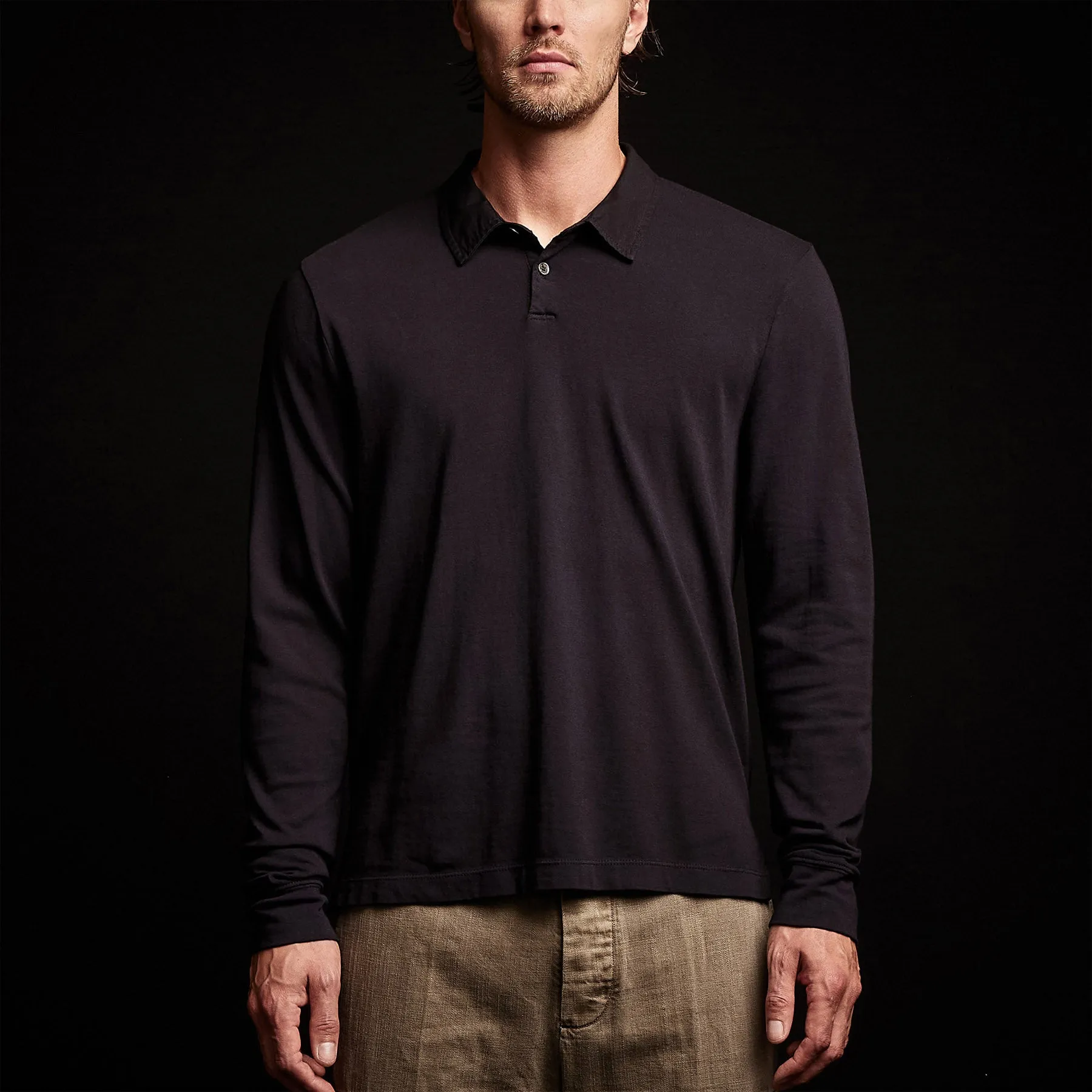 Cotton Jersey Polo - French Navy sold by James Perse product image thumbnail 4