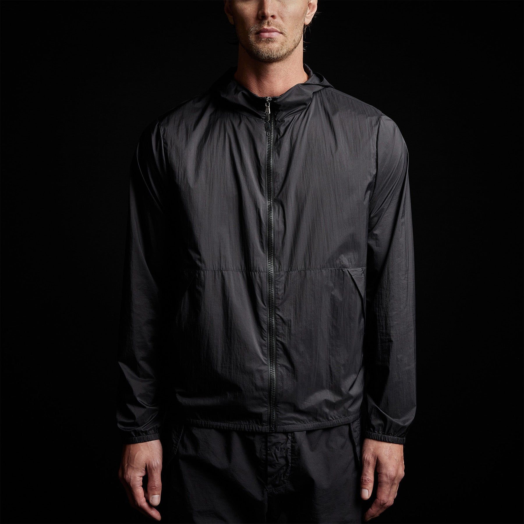 Lightweight Hooded Windbreaker - Black sold by James Perse product image thumbnail 4