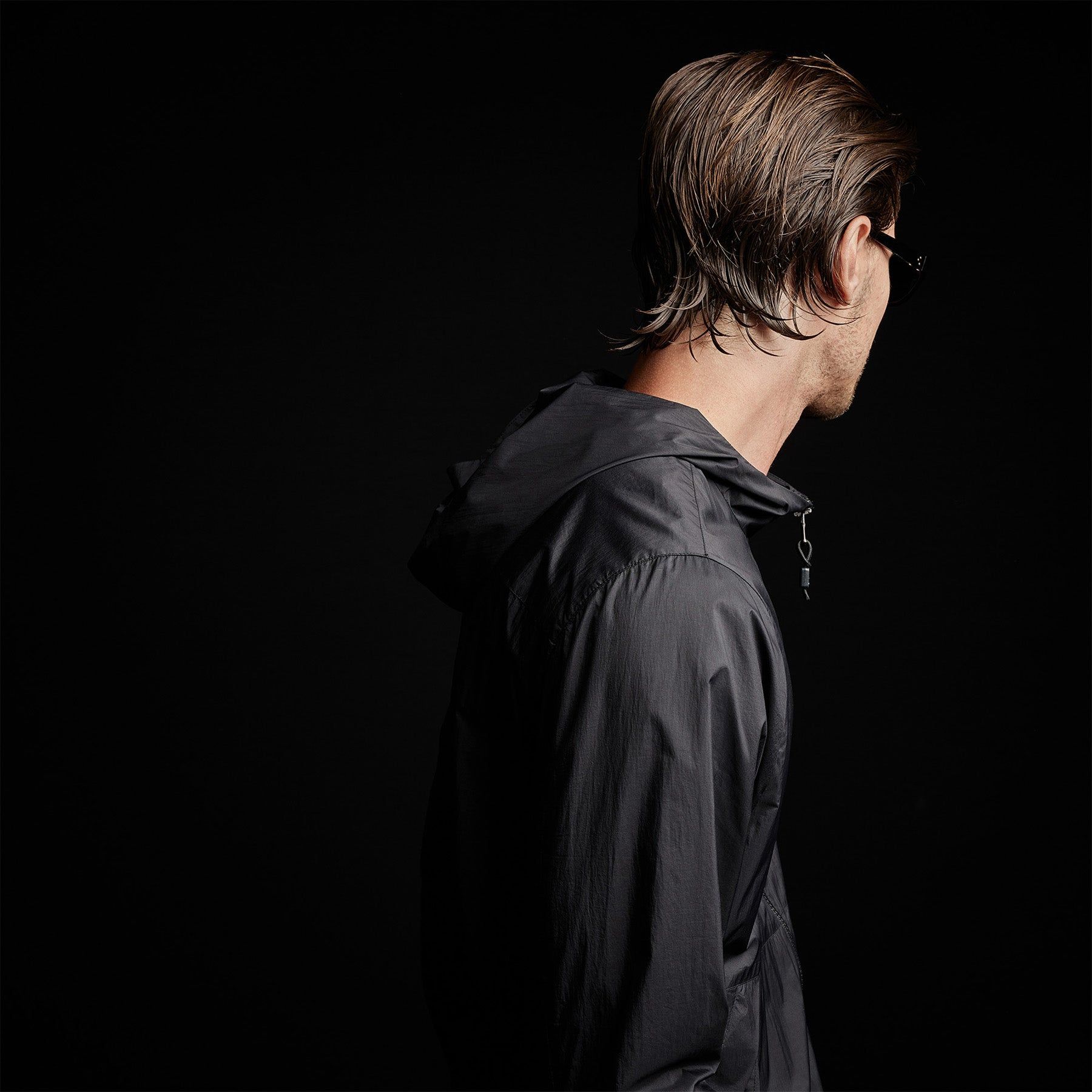 Lightweight Hooded Windbreaker - Black sold by James Perse product image thumbnail 3
