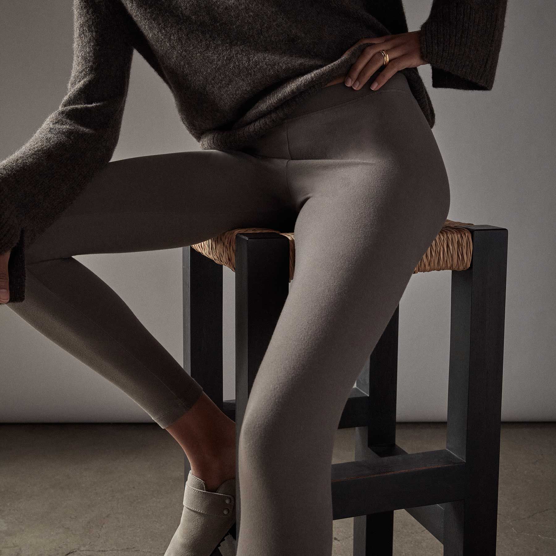 Stretch Jersey Long Legging - Burro sold by James Perse product image thumbnail 2