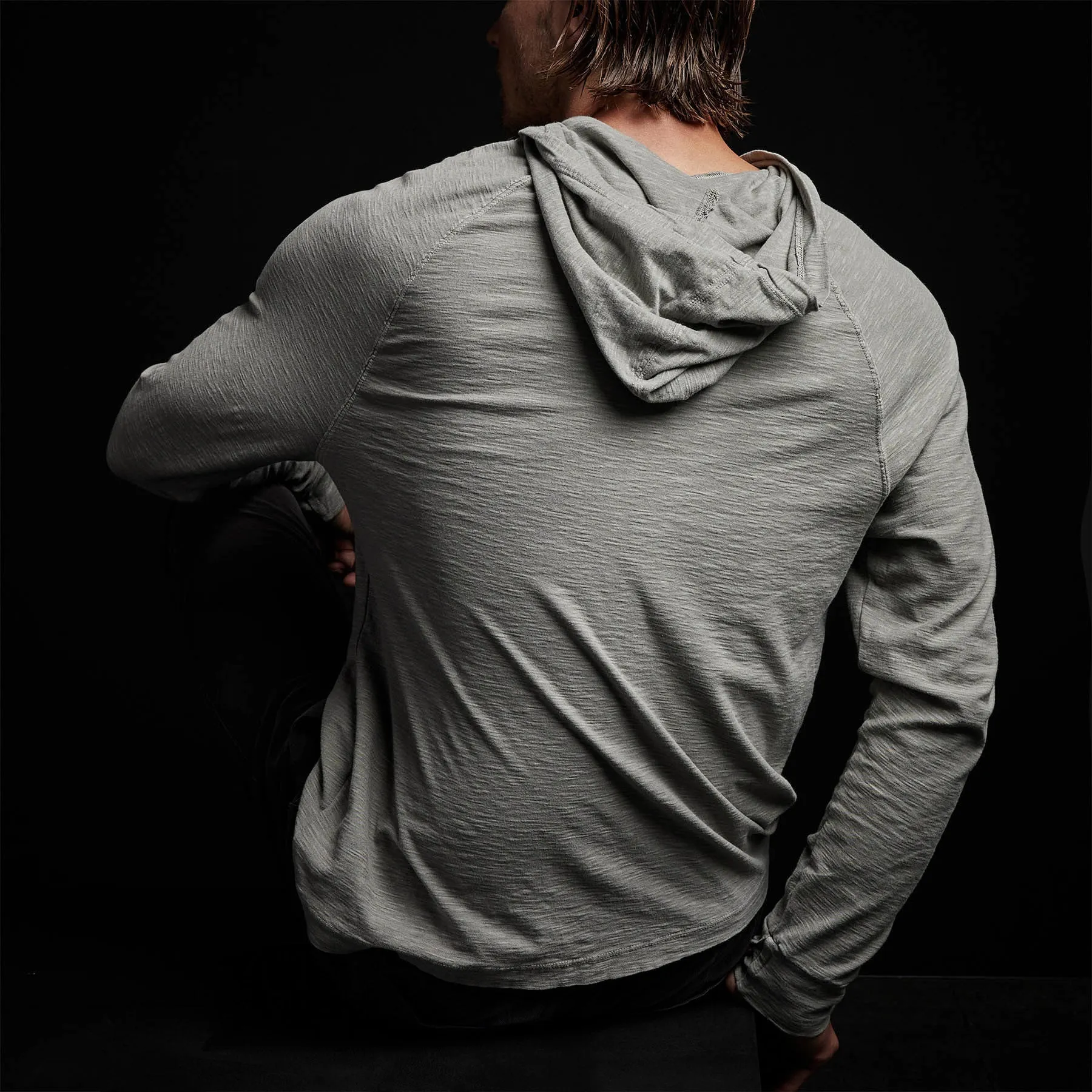 Reverse Slub Jersey Hoodie - Concrete Pigment sold by James Perse product image thumbnail 4