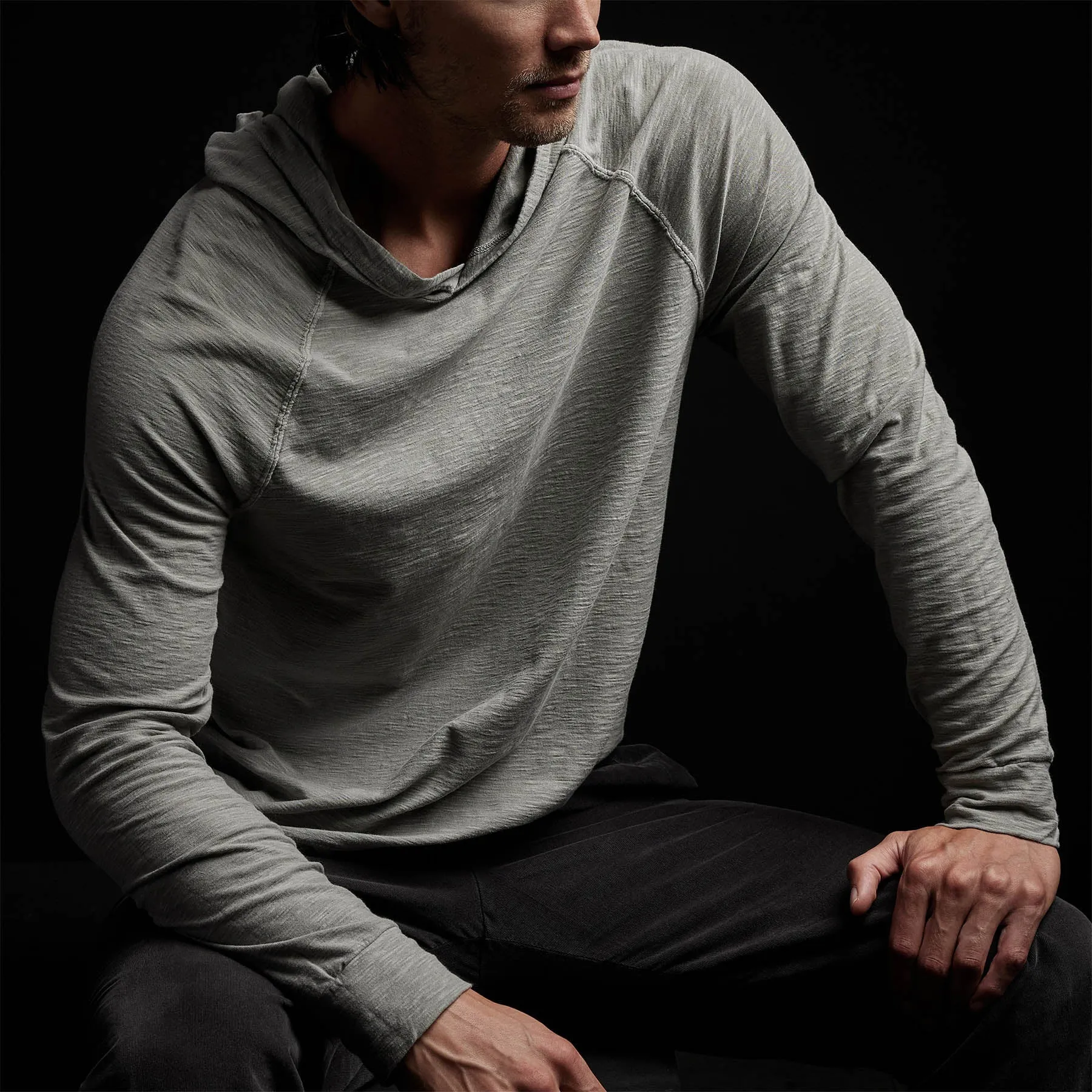 Reverse Slub Jersey Hoodie - Concrete Pigment sold by James Perse product image thumbnail 3