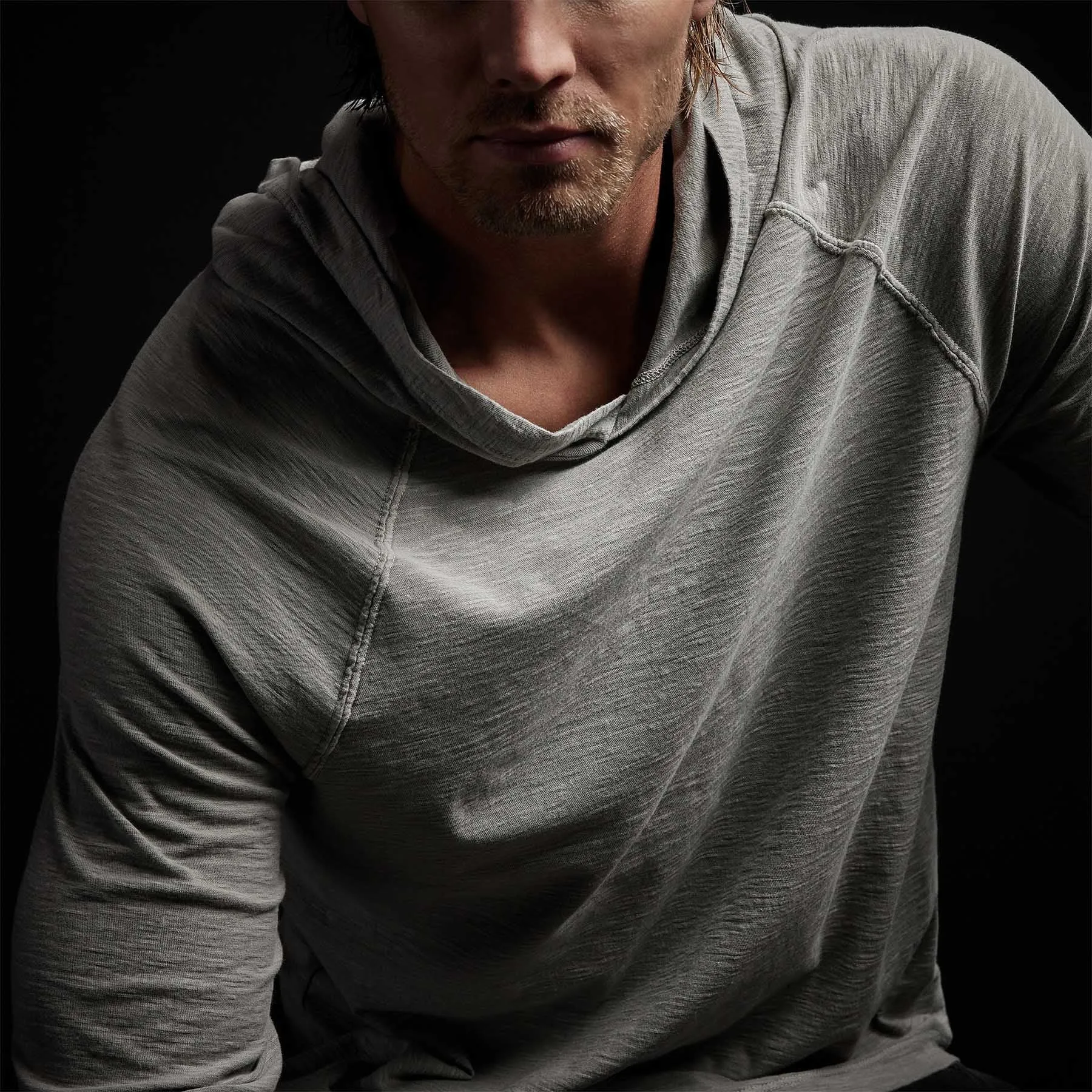 Reverse Slub Jersey Hoodie - Concrete Pigment sold by James Perse product image thumbnail 2