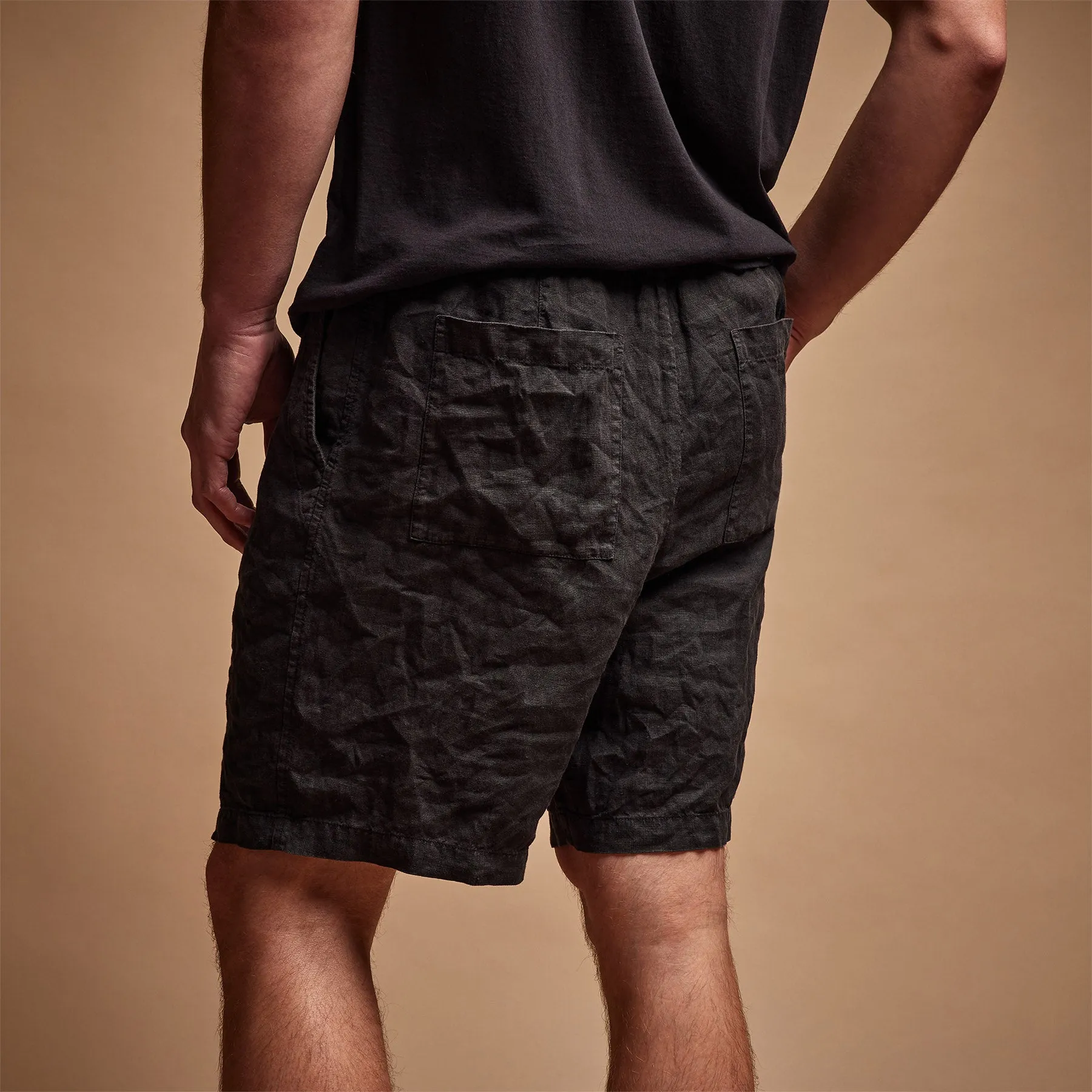 Relaxed Fit Linen Short - Black sold by James Perse product image thumbnail 2