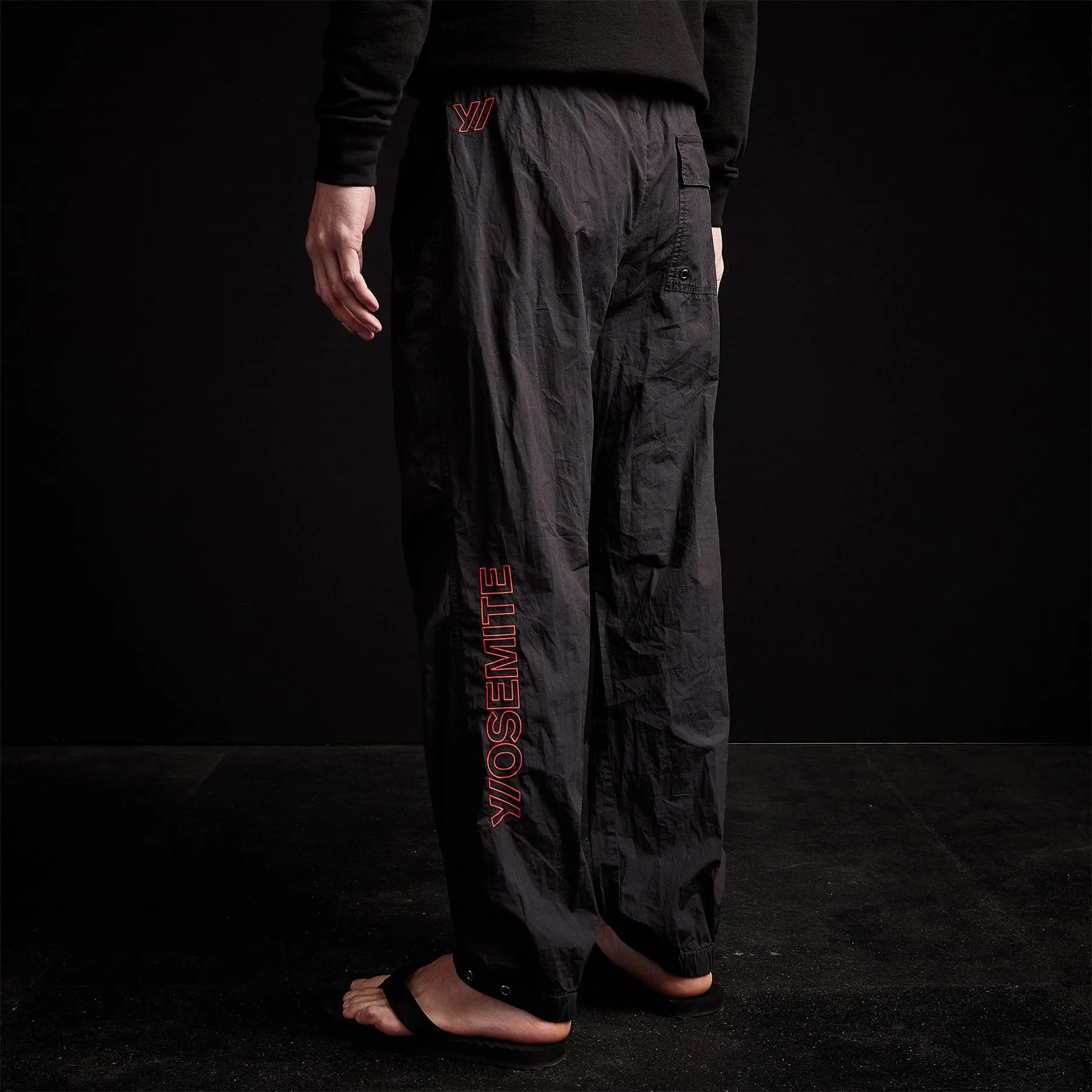 Y/ Embroidered Parachute Flight Pant - Black/Red sold by James Perse product image thumbnail 3