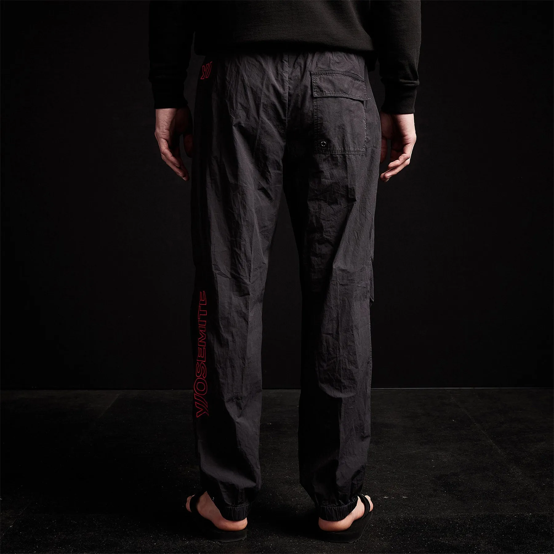 Y/ Embroidered Parachute Flight Pant - Black/Red sold by James Perse product image thumbnail 5